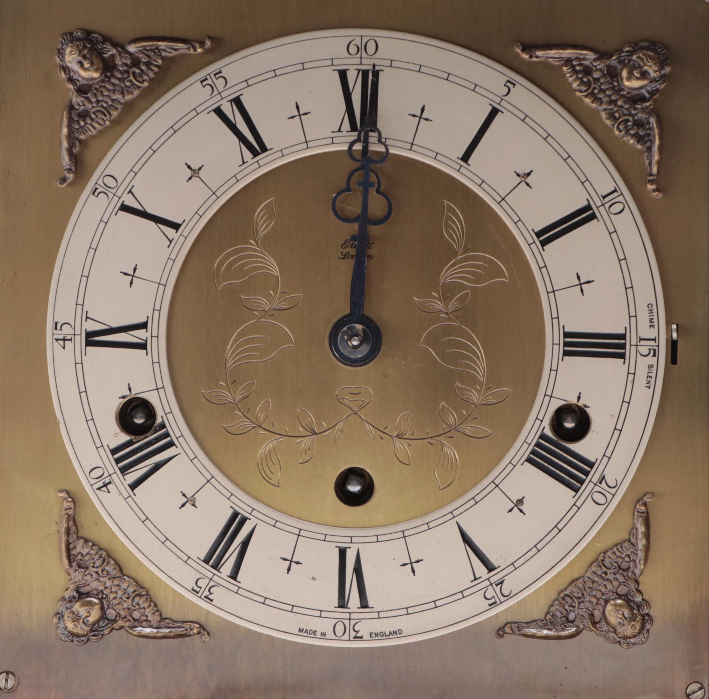 Elliott London Baroque Style Burl Wood Bracket Clock