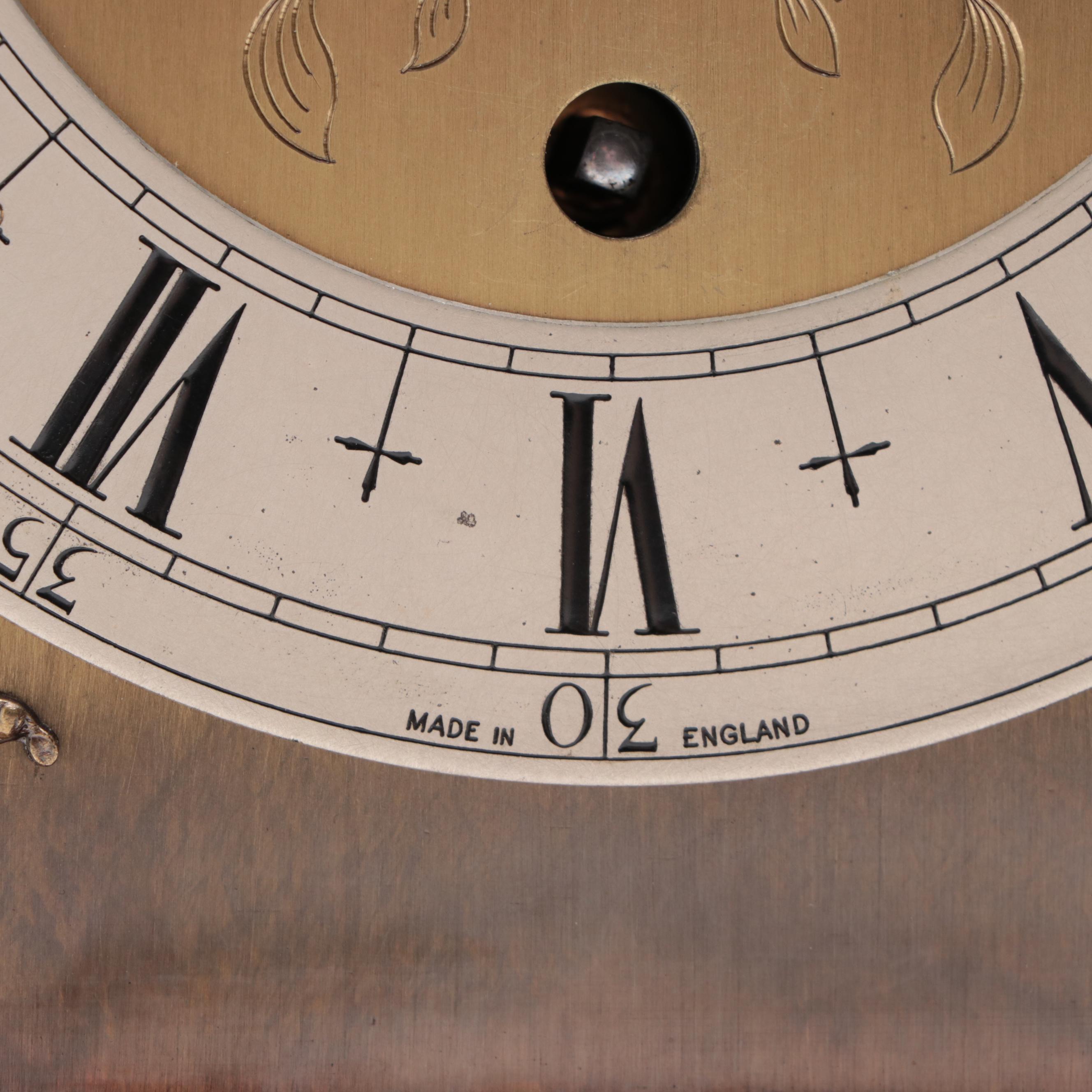 Elliott London Baroque Style Burl Wood Bracket Clock