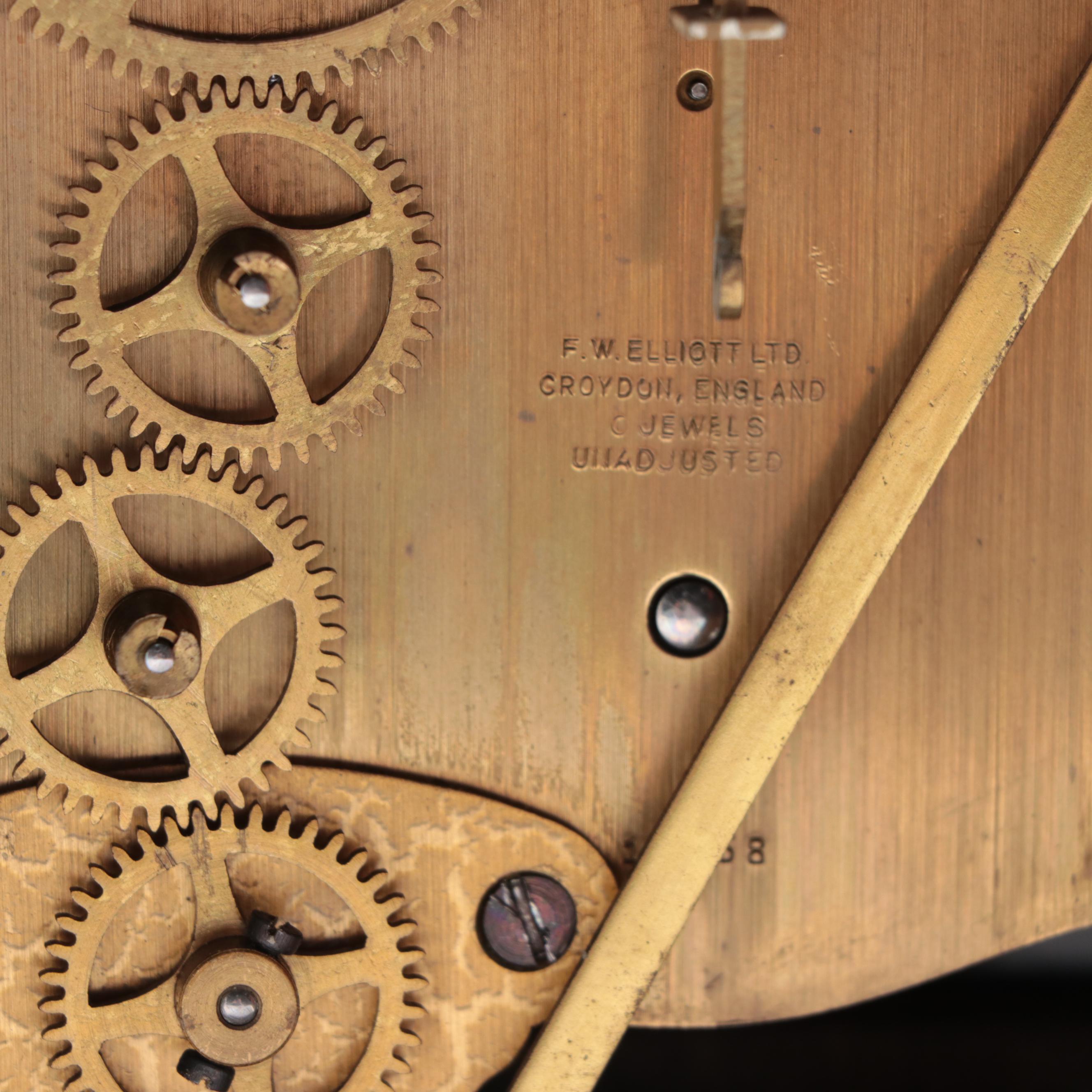 Elliott London Baroque Style Burl Wood Bracket Clock