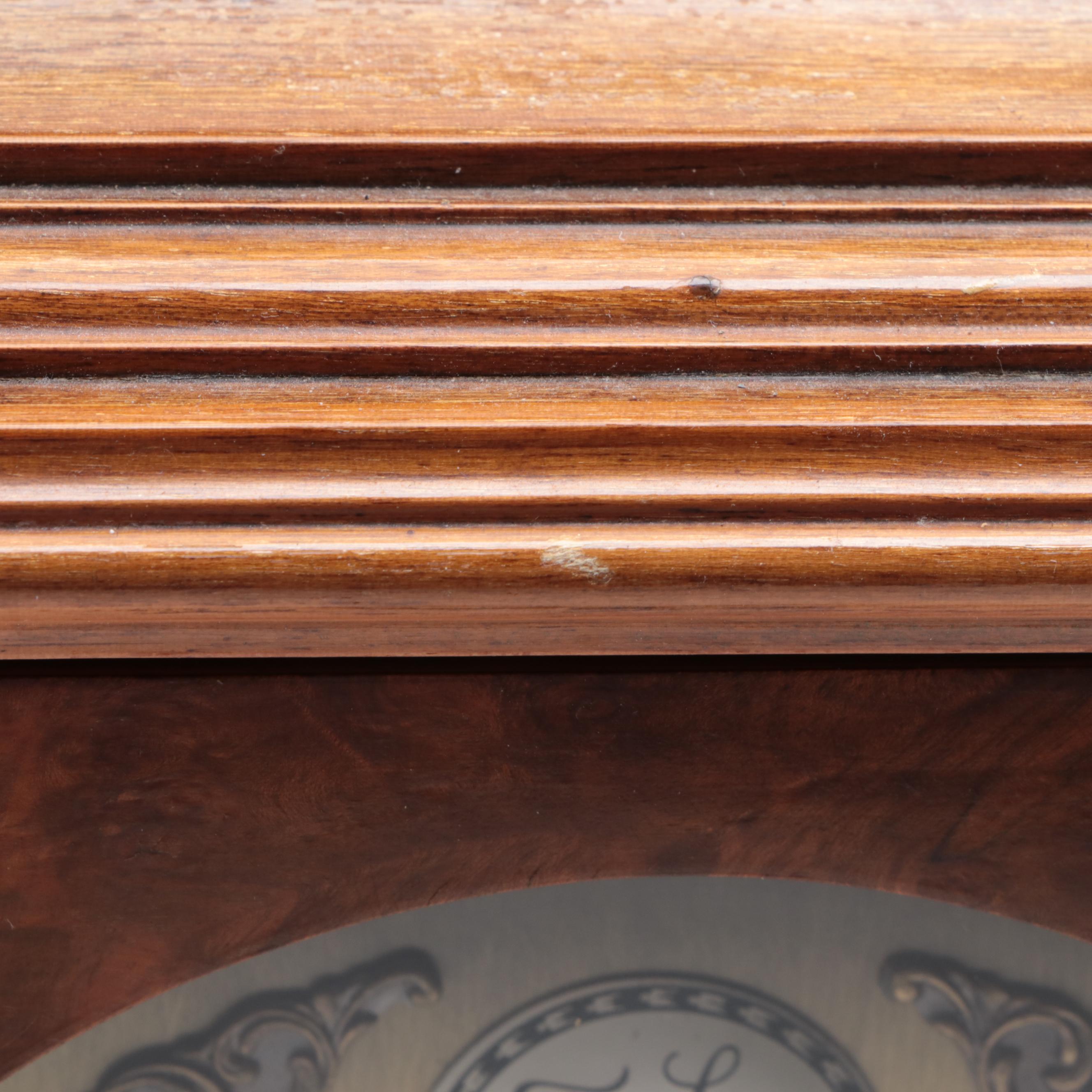 Elliott London Baroque Style Burl Wood Bracket Clock