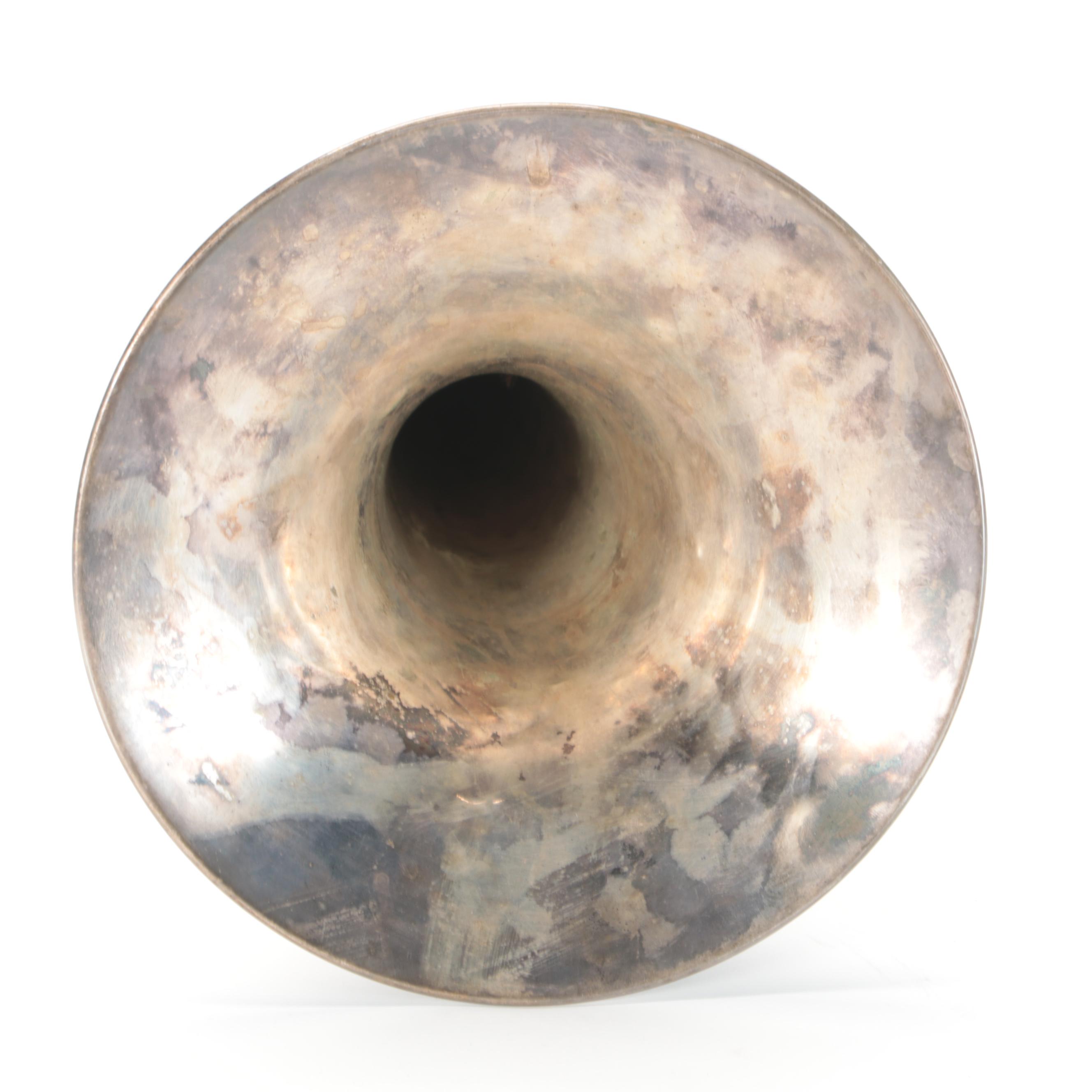 Couesnon & Cie French Silver Plate Trombone, Early 20th Century