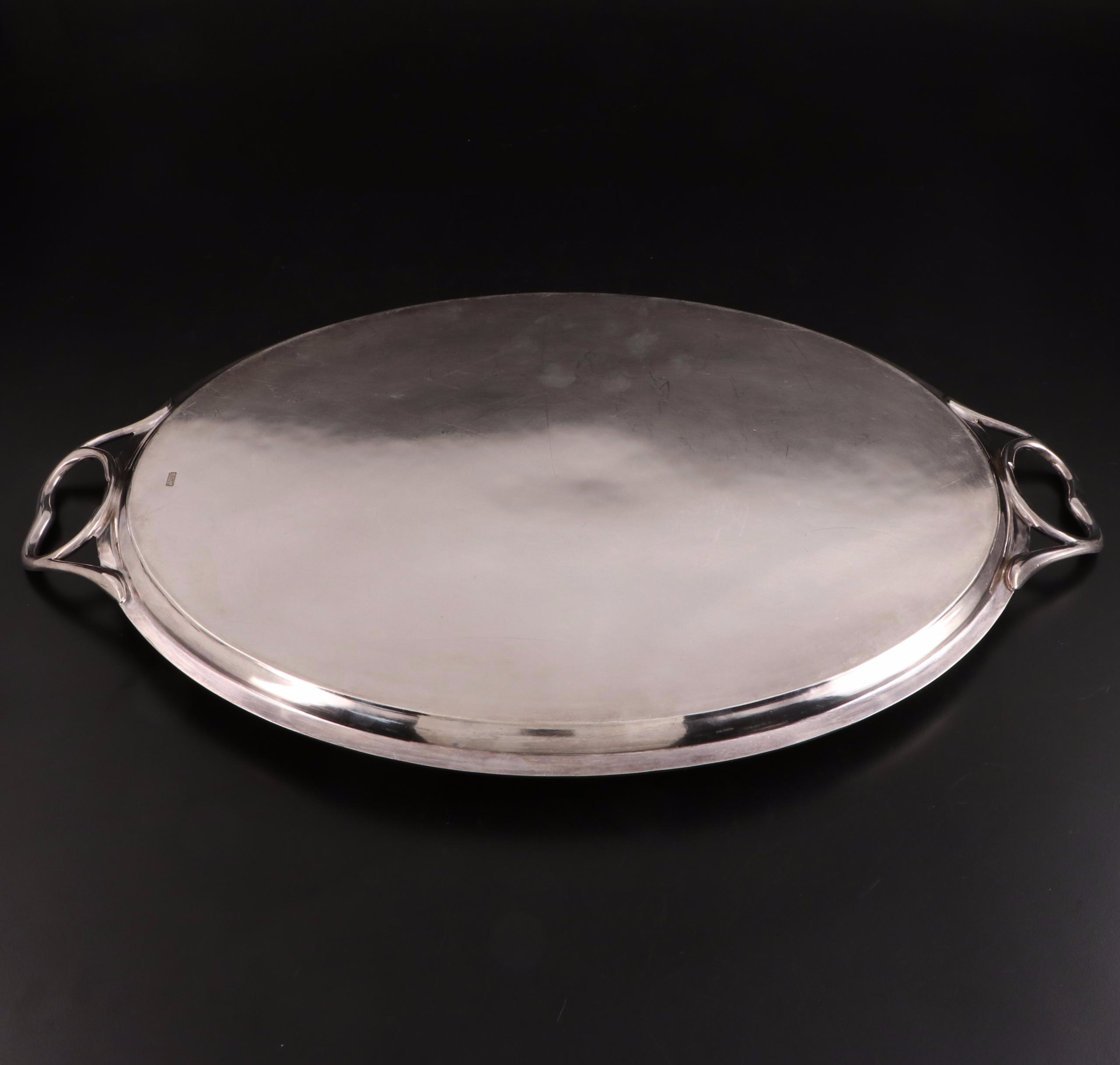 Heming & Co. Ltd George III Style Silver Plate Handled Tray