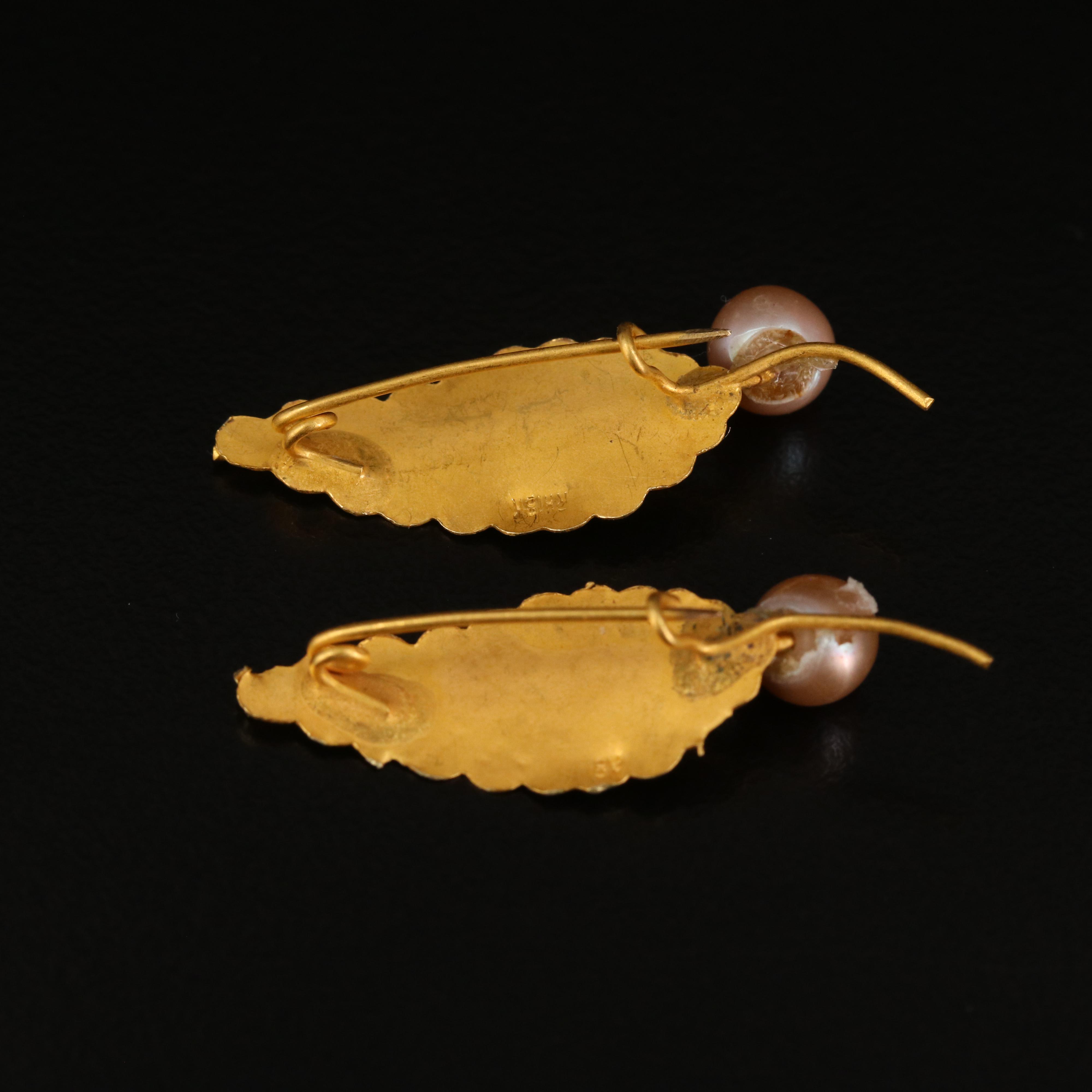 18K Imitation Pearl Scatter Pins