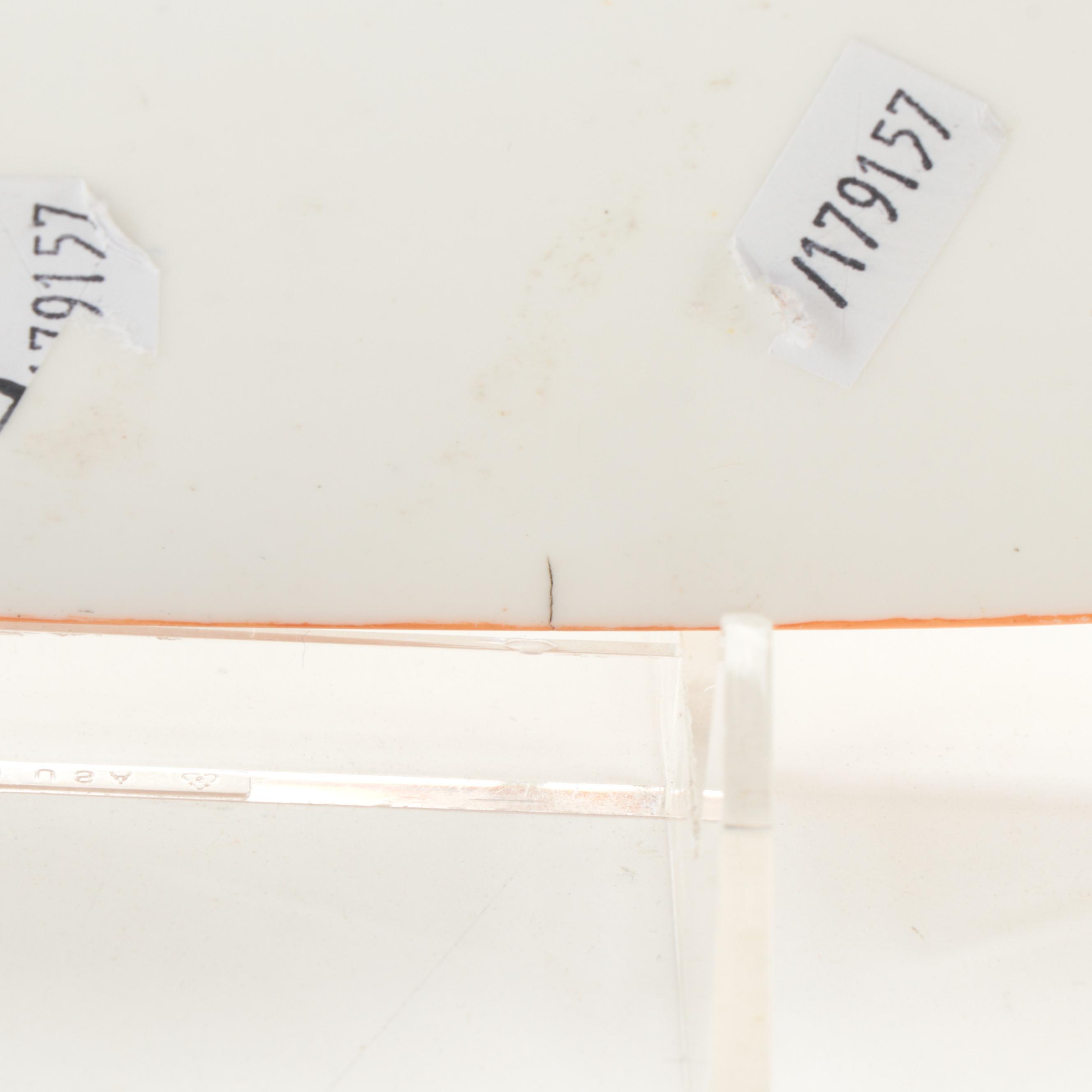 English Hand-Painted Porcelain Meat Platter, 19th Century