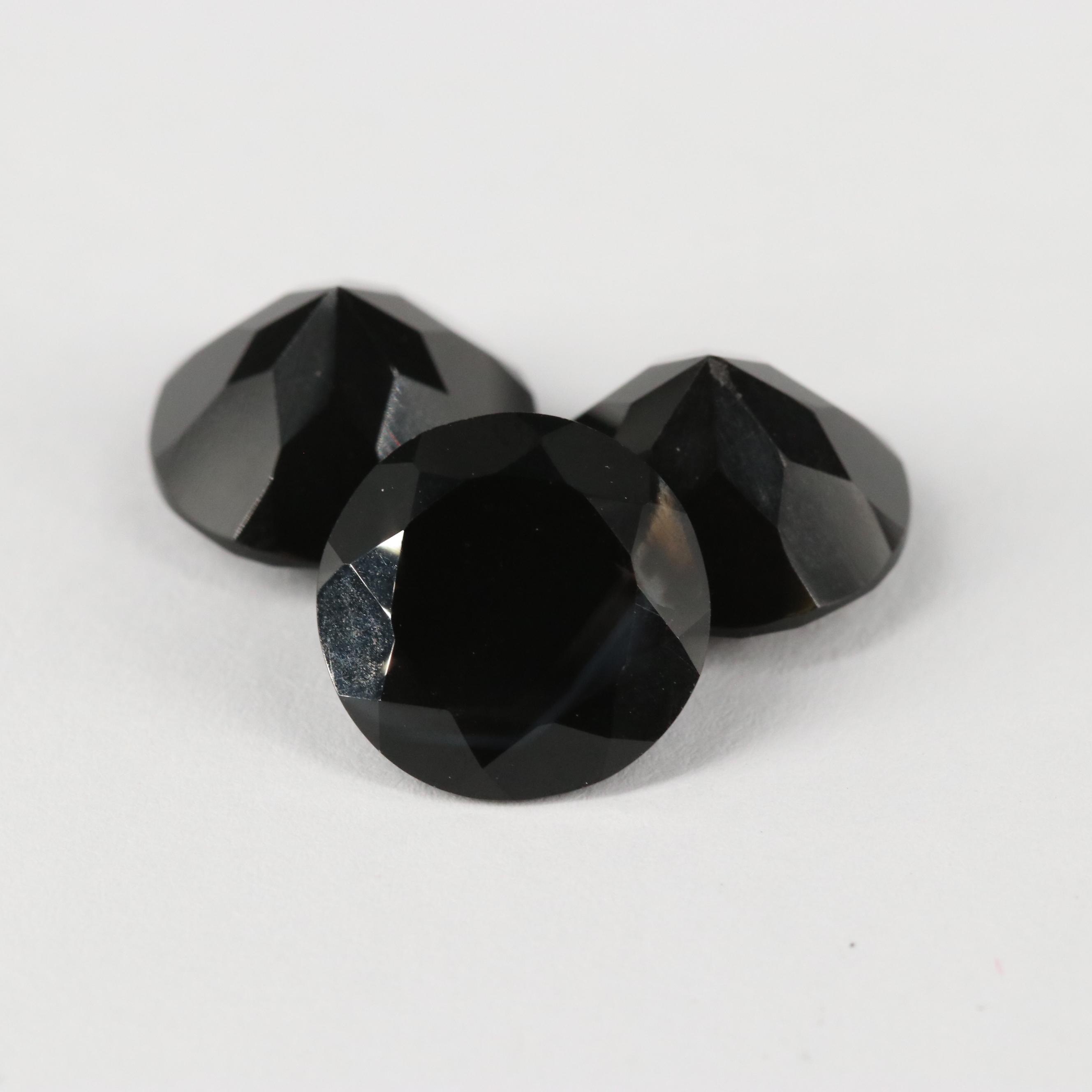 Loose 16.70 CTW Round Onyx