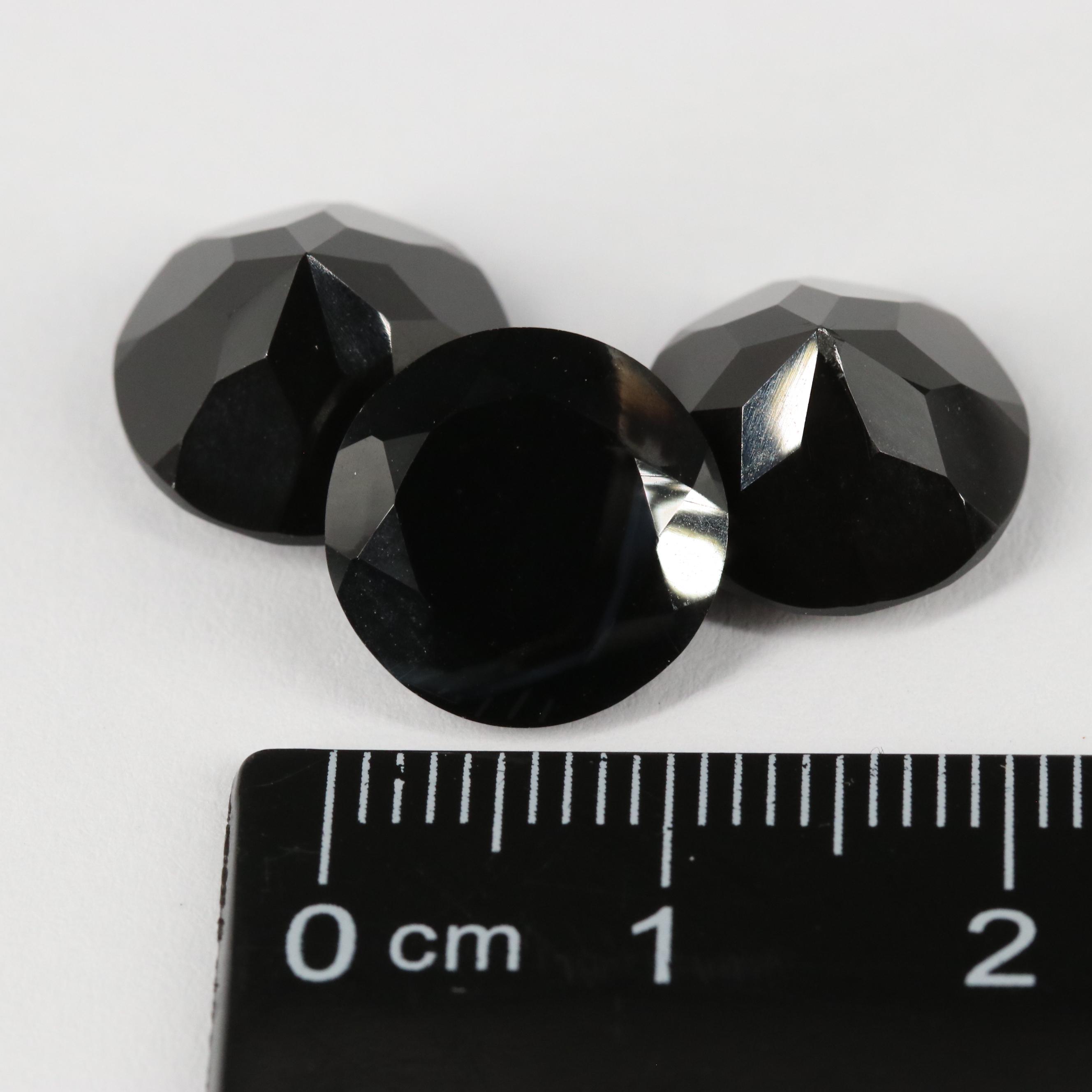Loose 16.70 CTW Round Onyx