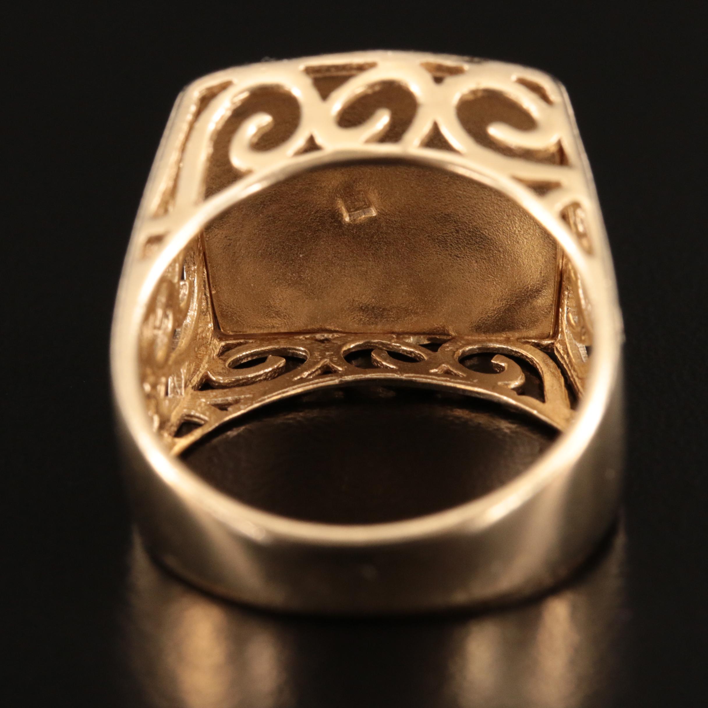 Italian 14K Scroll Ring
