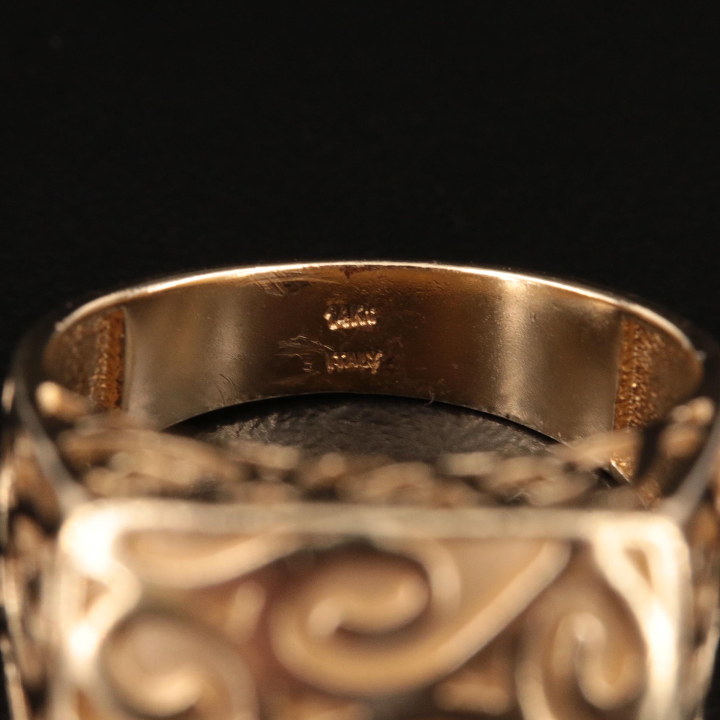Italian 14K Scroll Ring
