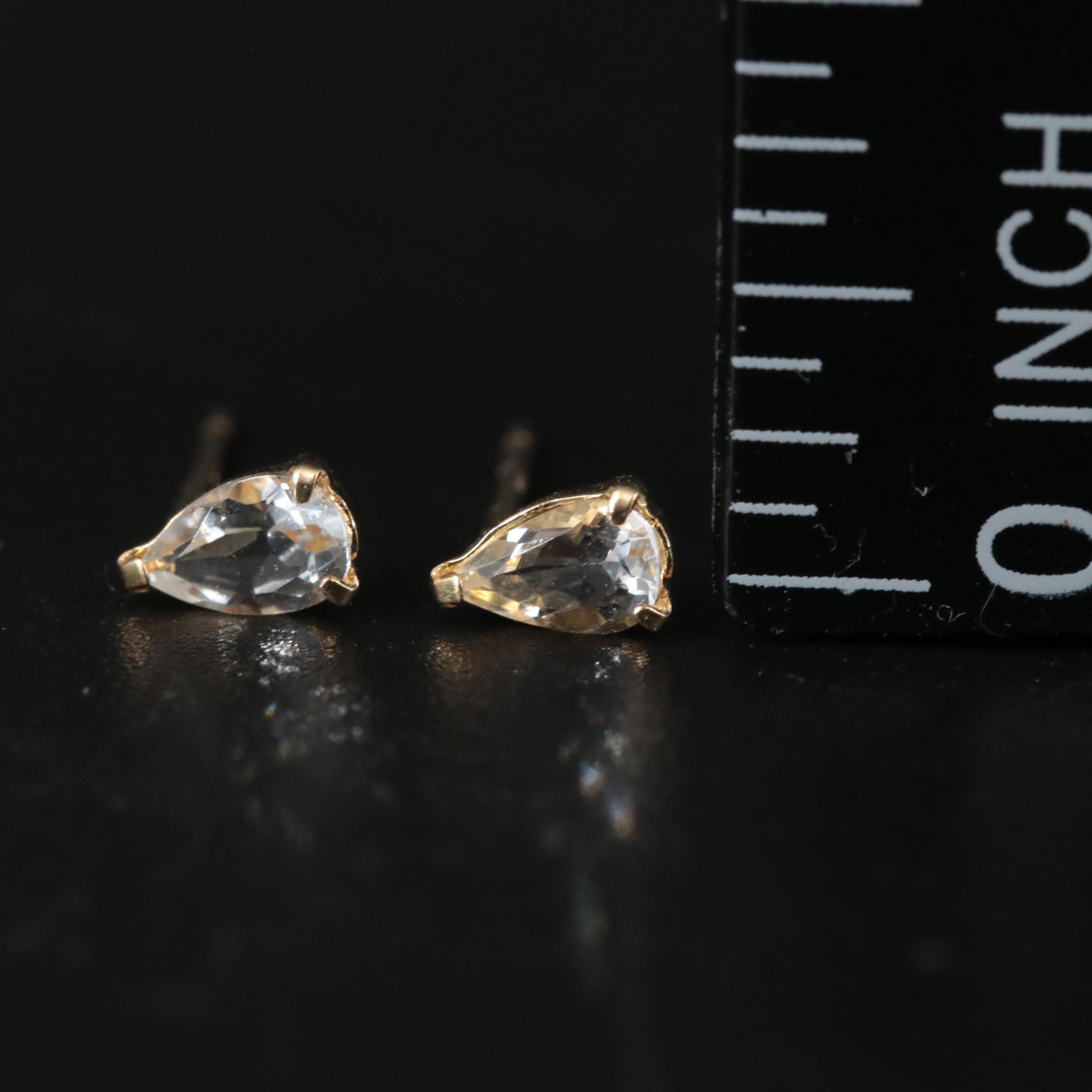 18K 0.30 CTW Goshenite Stud Earrings