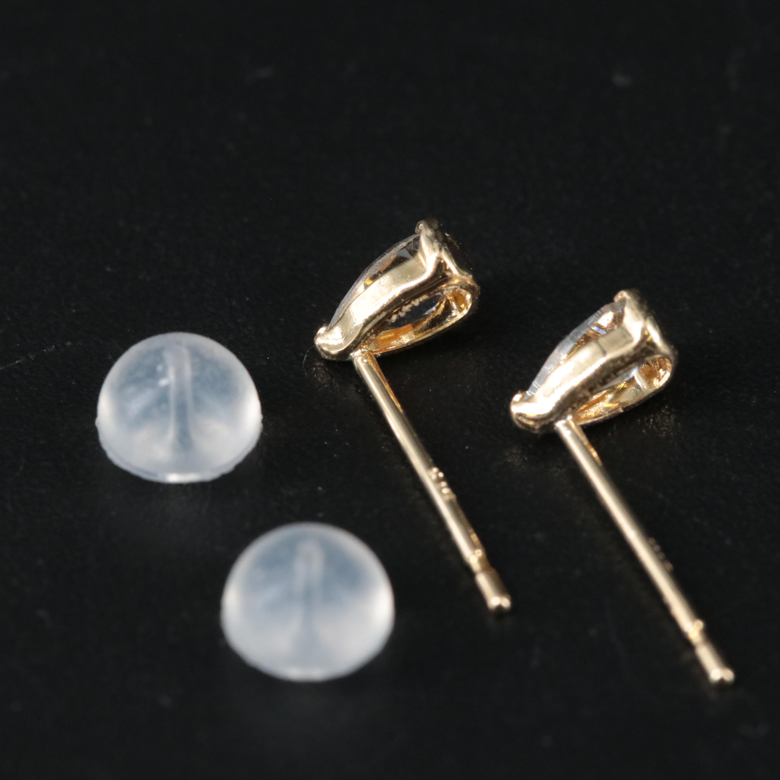 18K 0.30 CTW Goshenite Stud Earrings