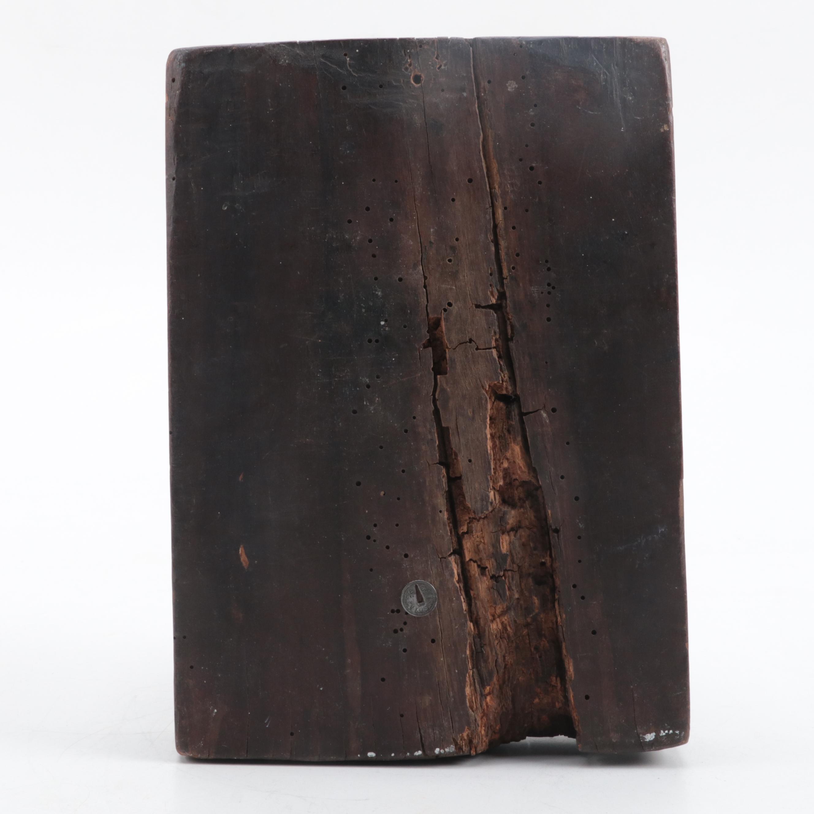 Knight on Horseback Carved Wood Gingerbread Mold, 18th Century