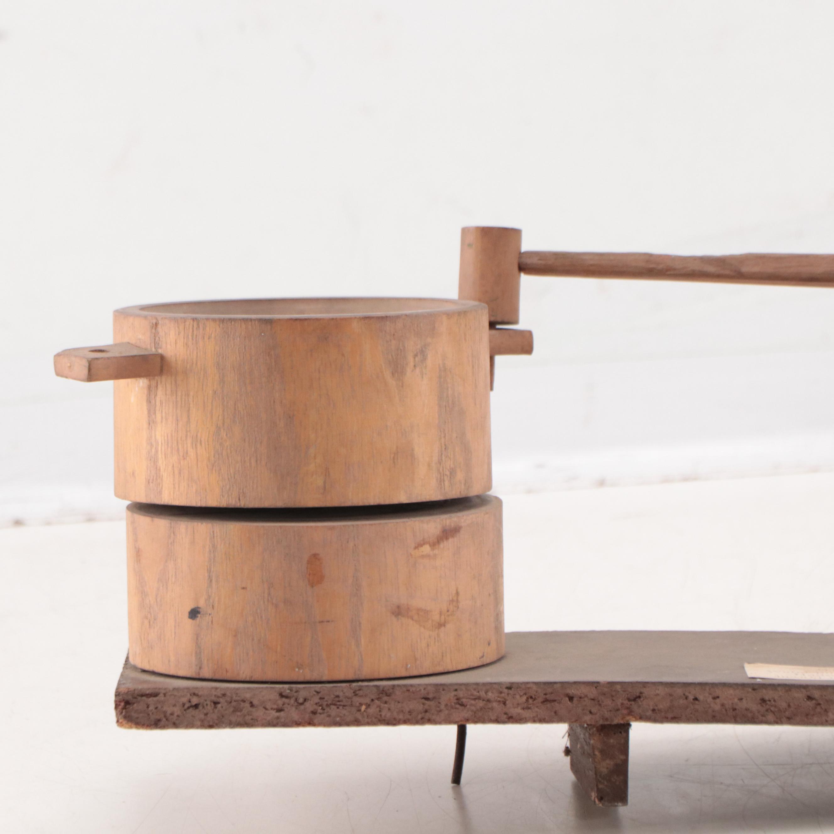 Vietnamese Hand-Painted Carved Wood Water Puppet, Late 20th Century