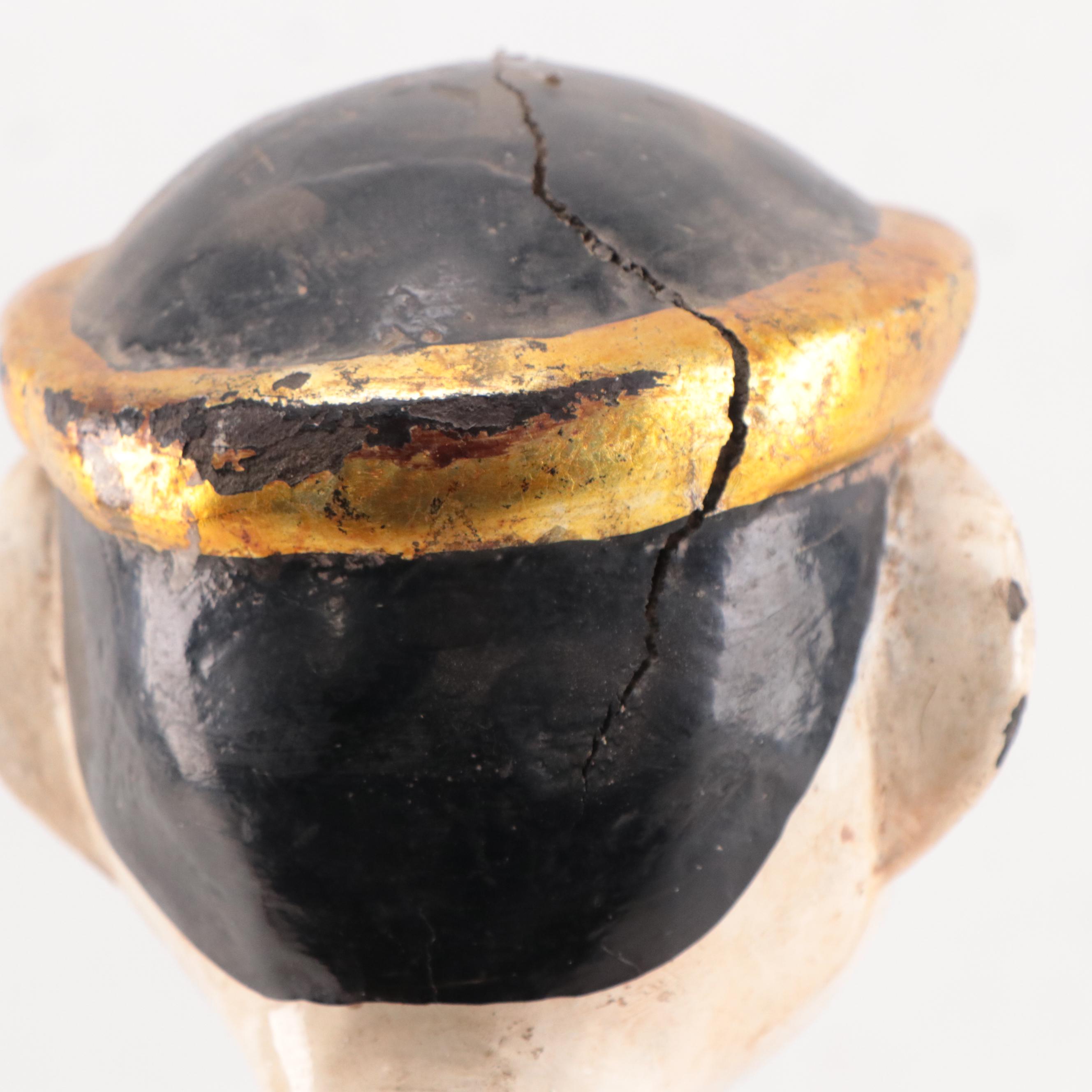 Vietnamese Hand-Painted Carved Wood Water Puppet, Late 20th Century