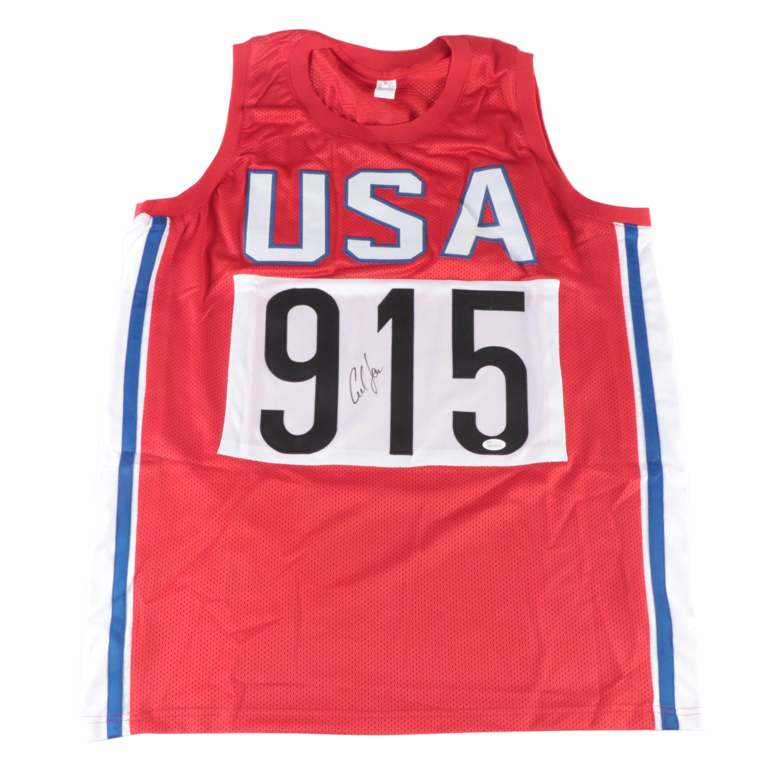 Carl Lewis Signed Olympic Team USA Track and Field Jersey