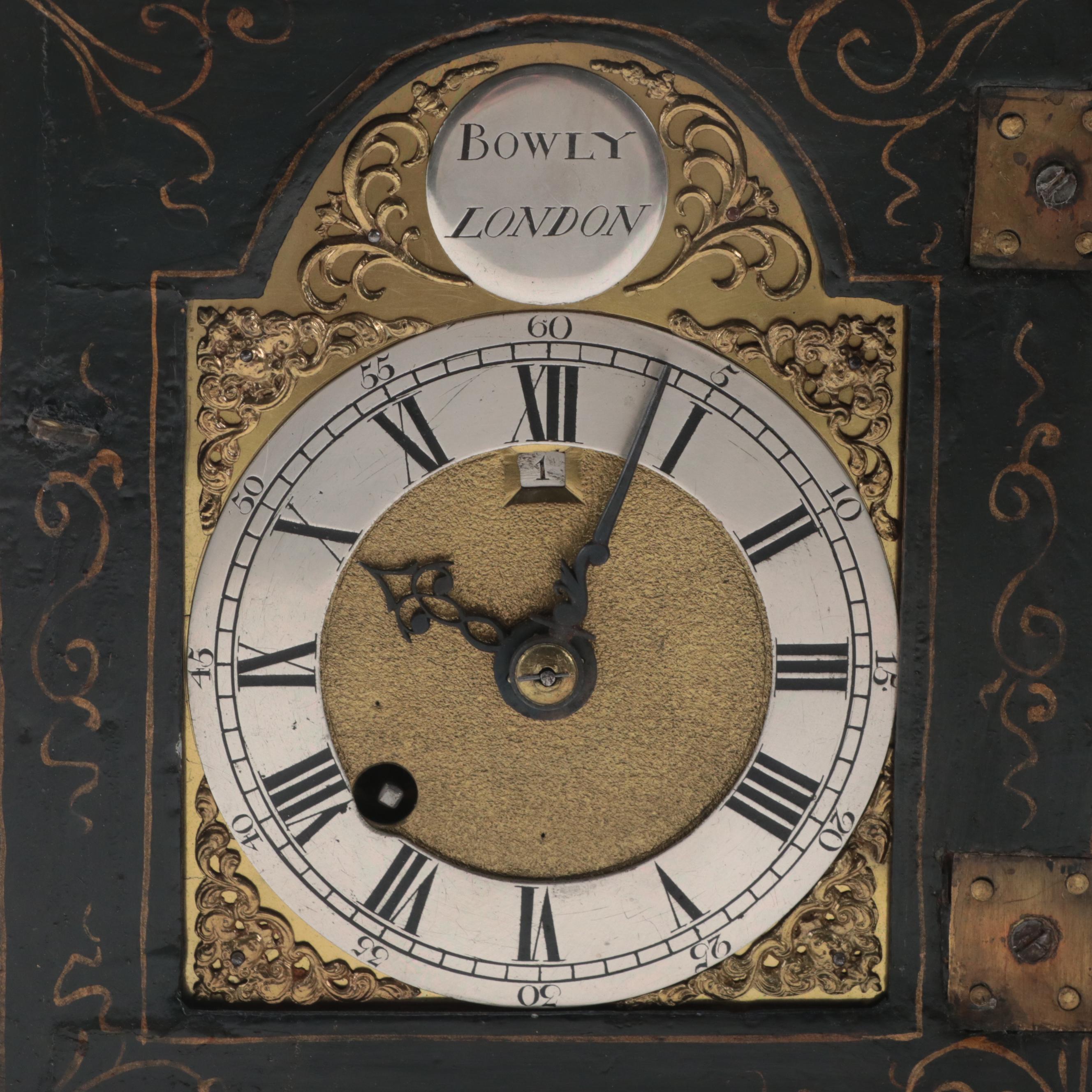 George III Devereux Bowly Chinoiserie Bracket Clock, Mid to Late 18th Century