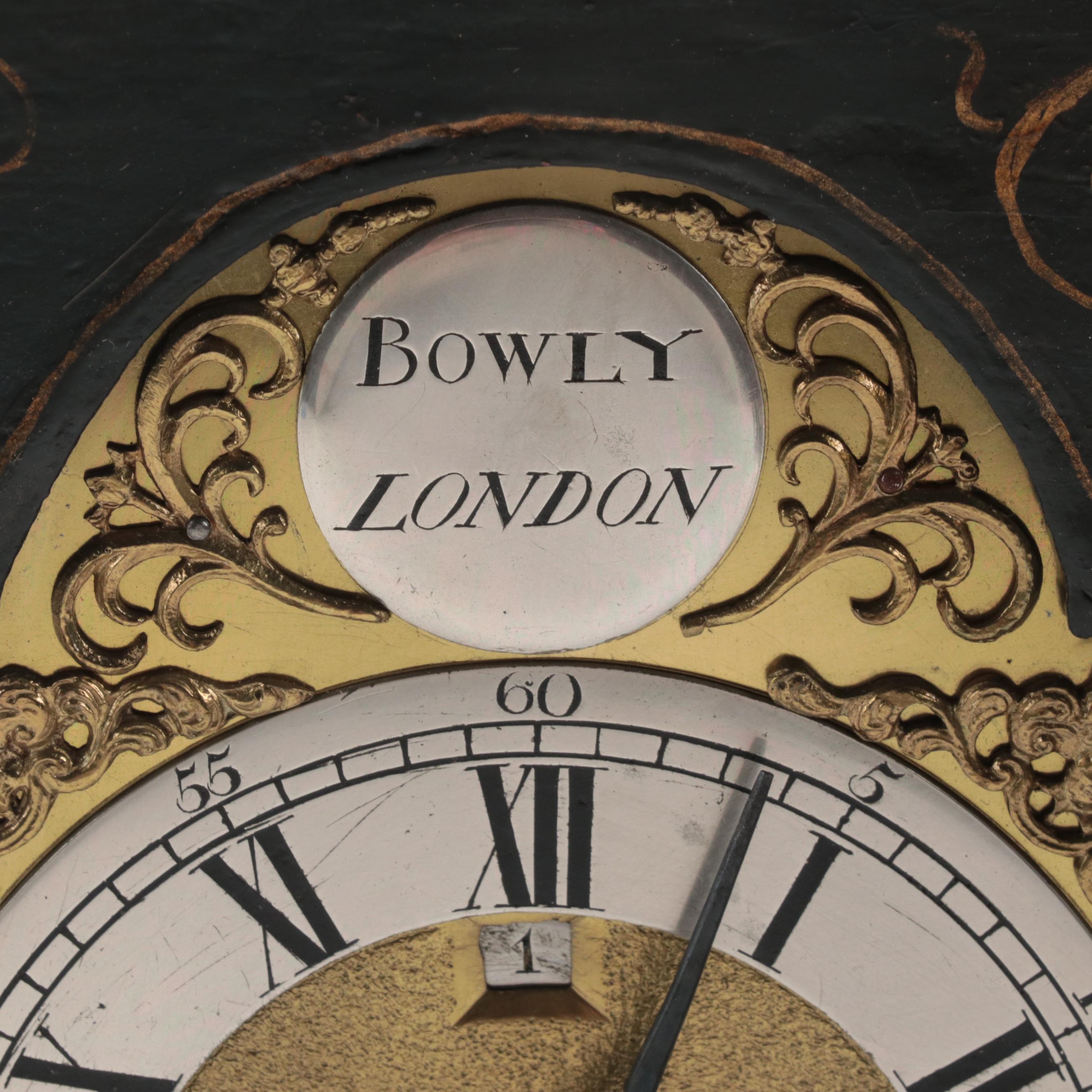 George III Devereux Bowly Chinoiserie Bracket Clock, Mid to Late 18th Century