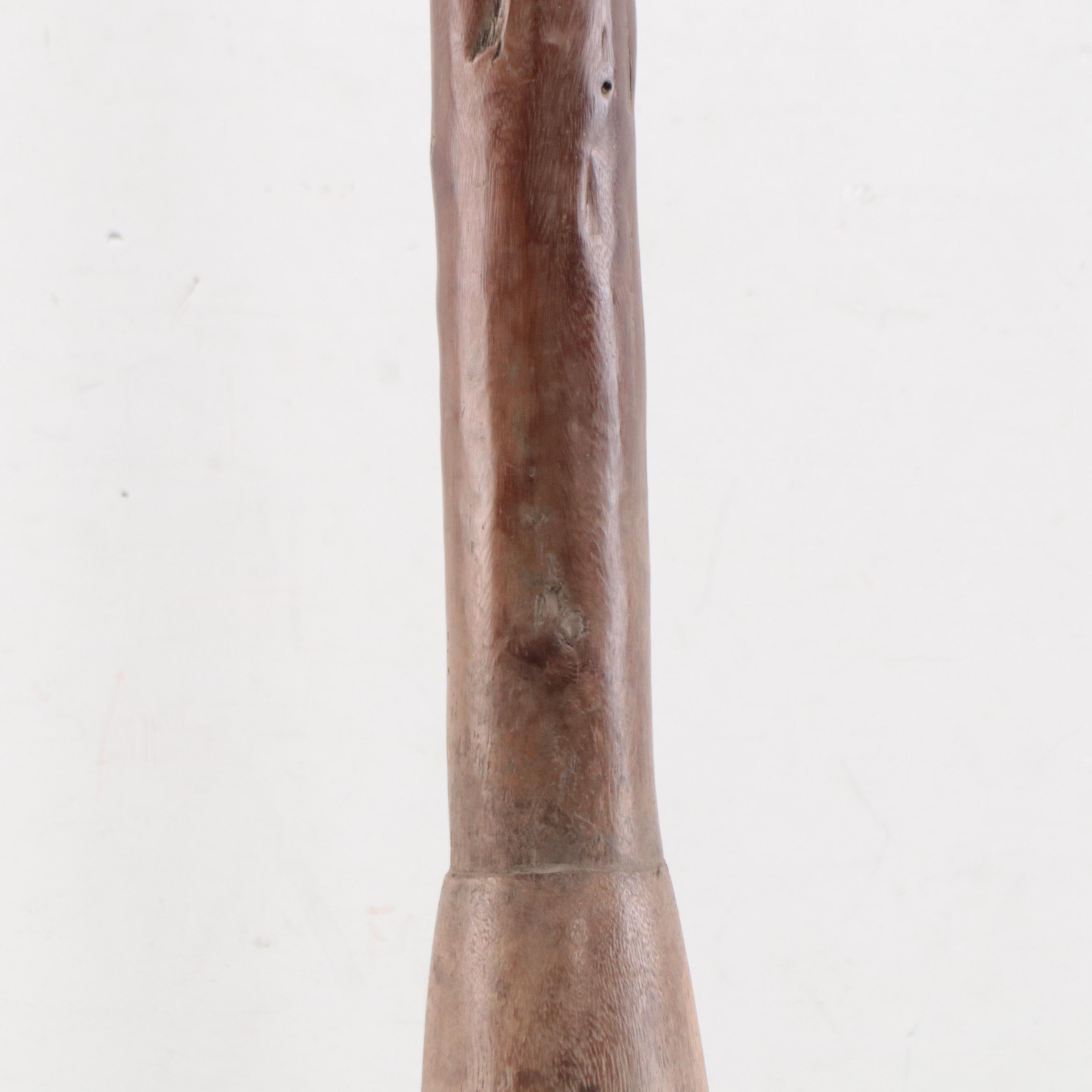 Moba Carved Wood Phallic-Shaped Medicine Pestle, 20th Century