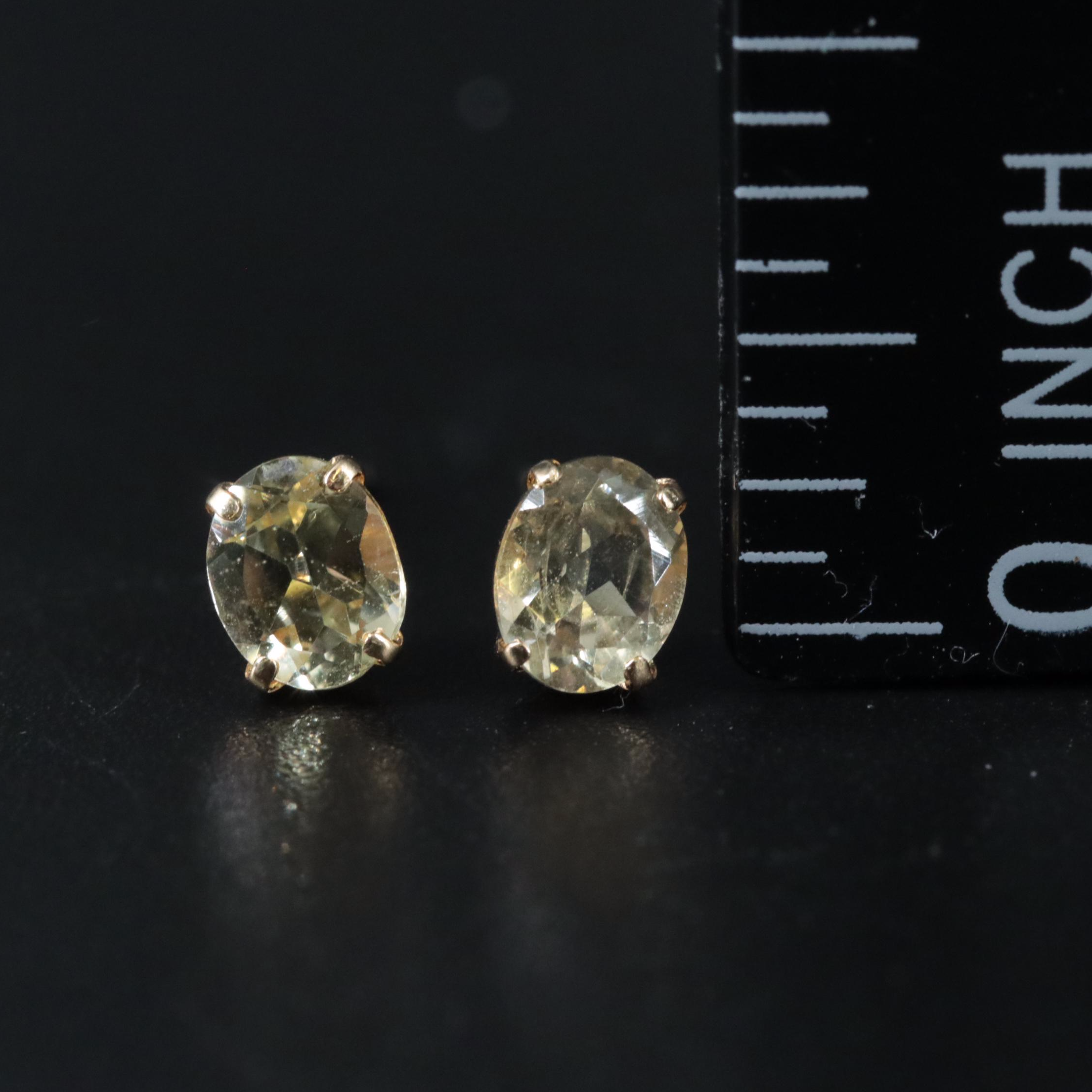 18K 0.80 CTW Chrysoberyl Stud Earrings