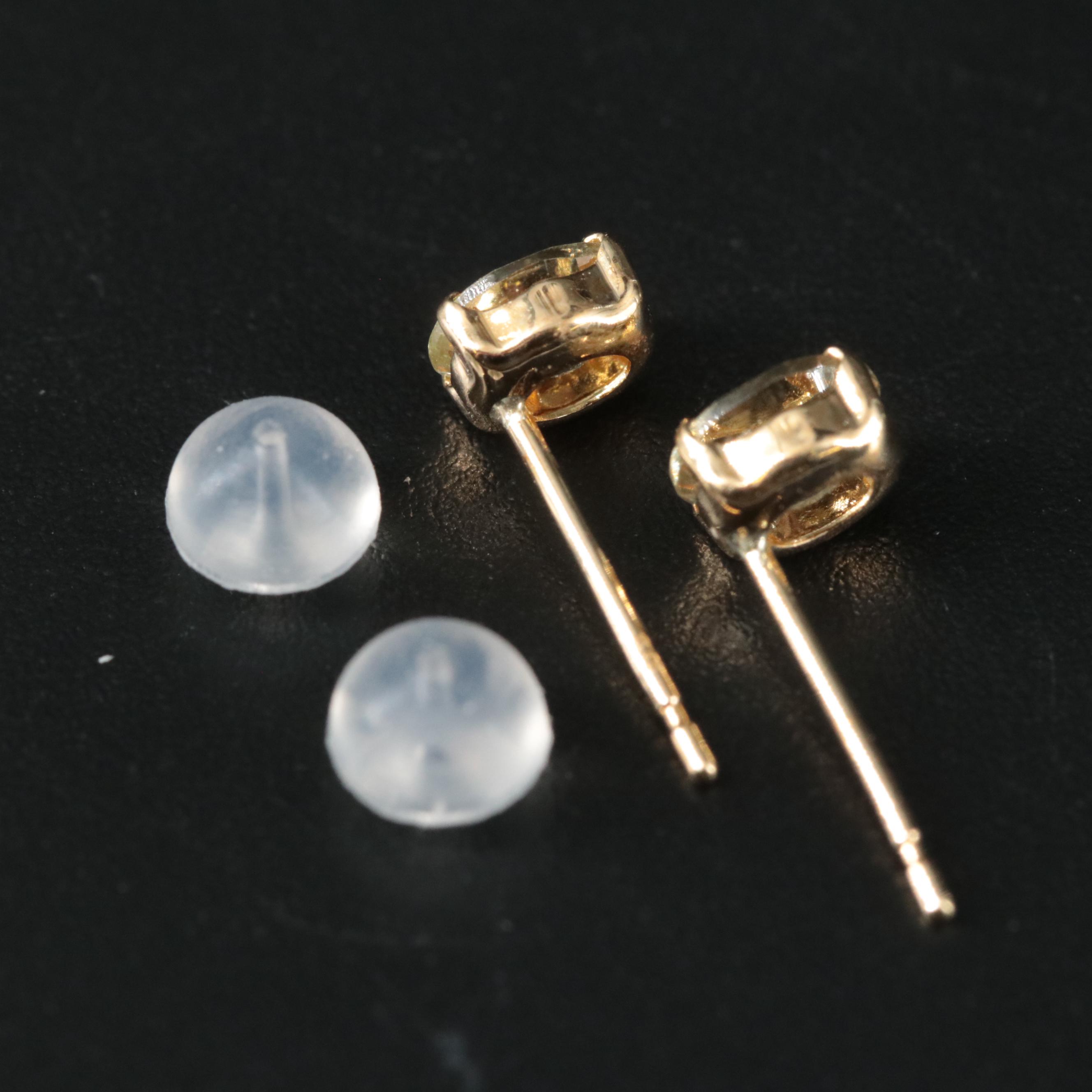 18K 0.80 CTW Chrysoberyl Stud Earrings