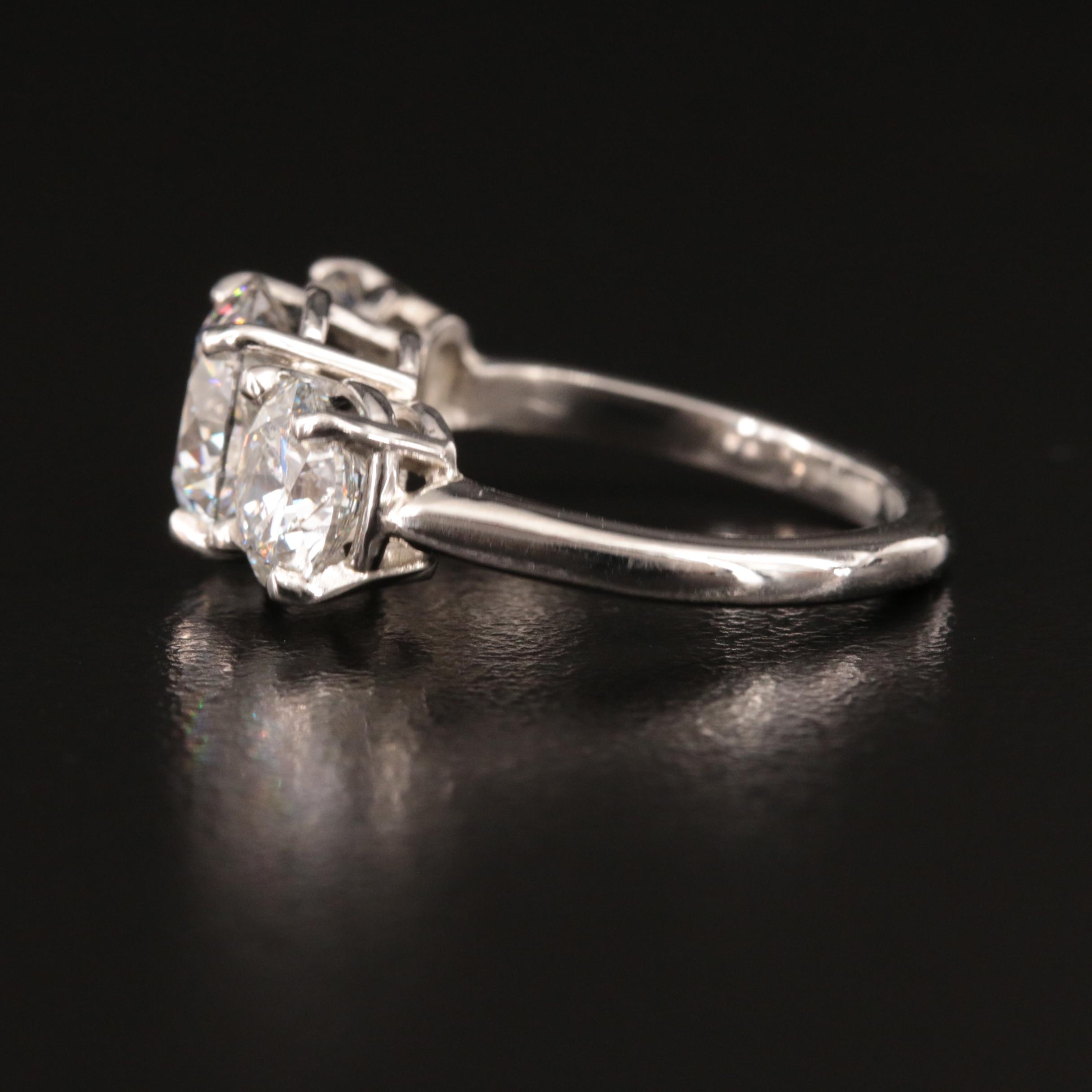 Platinum 4.35 CTW Lab Grown Diamond Ring with IGI Report