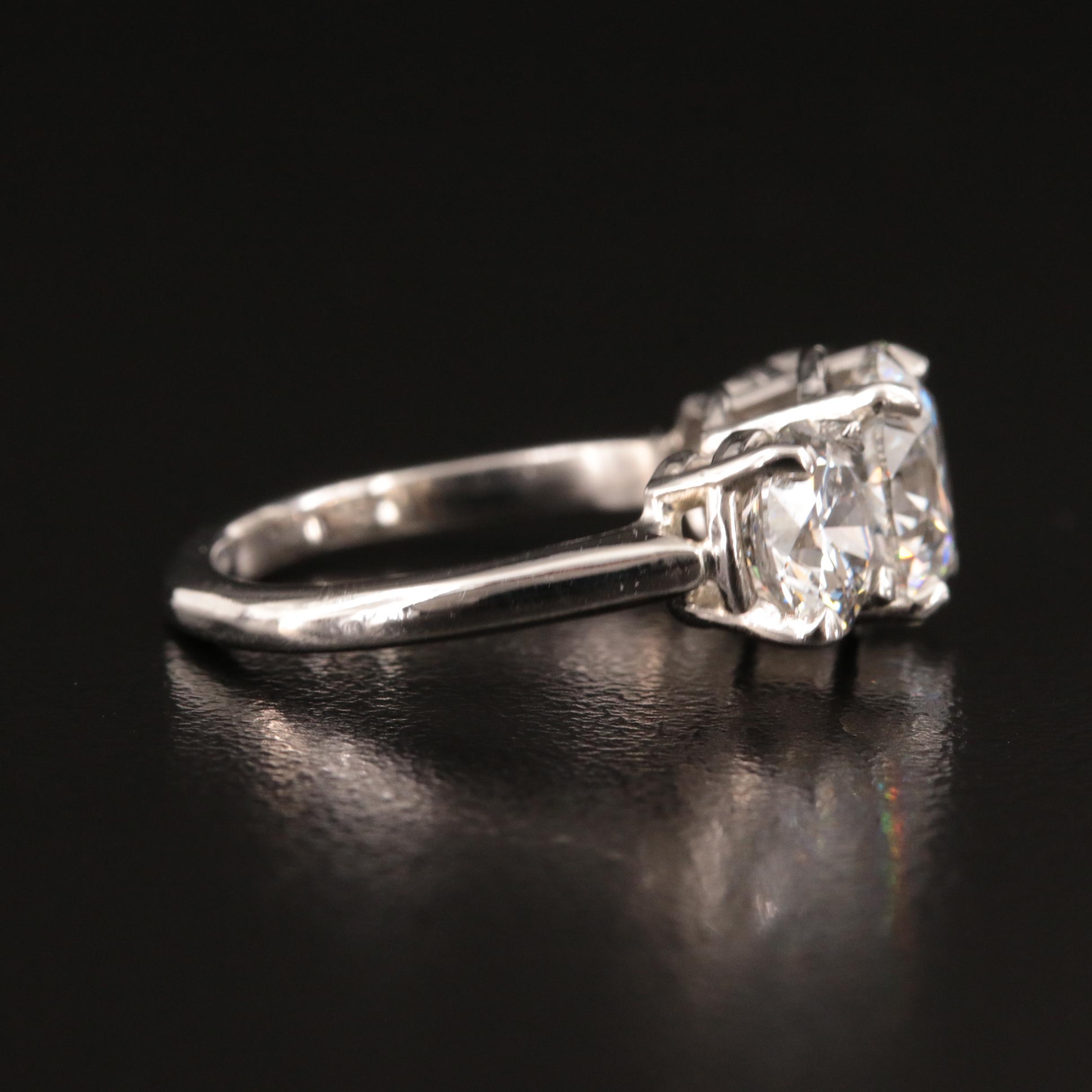 Platinum 4.35 CTW Lab Grown Diamond Ring with IGI Report