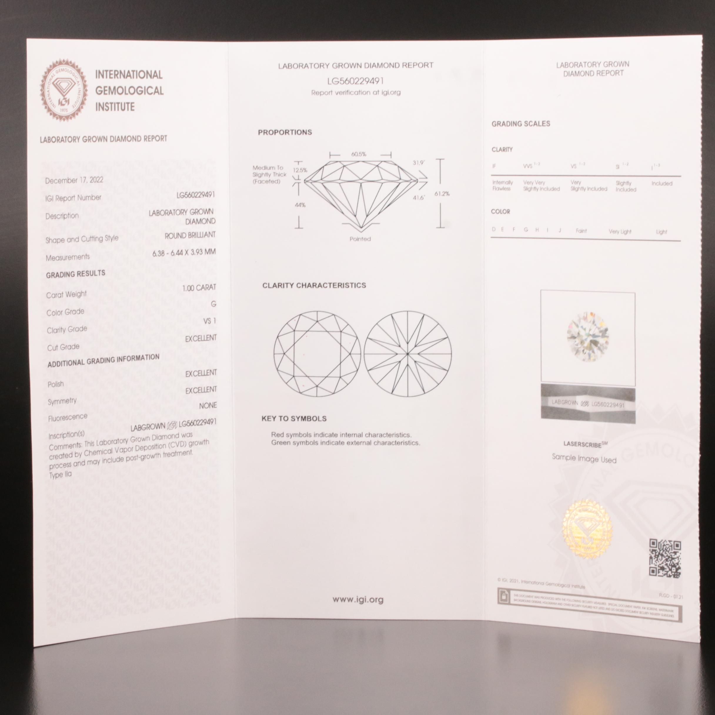 Platinum 4.35 CTW Lab Grown Diamond Ring with IGI Report