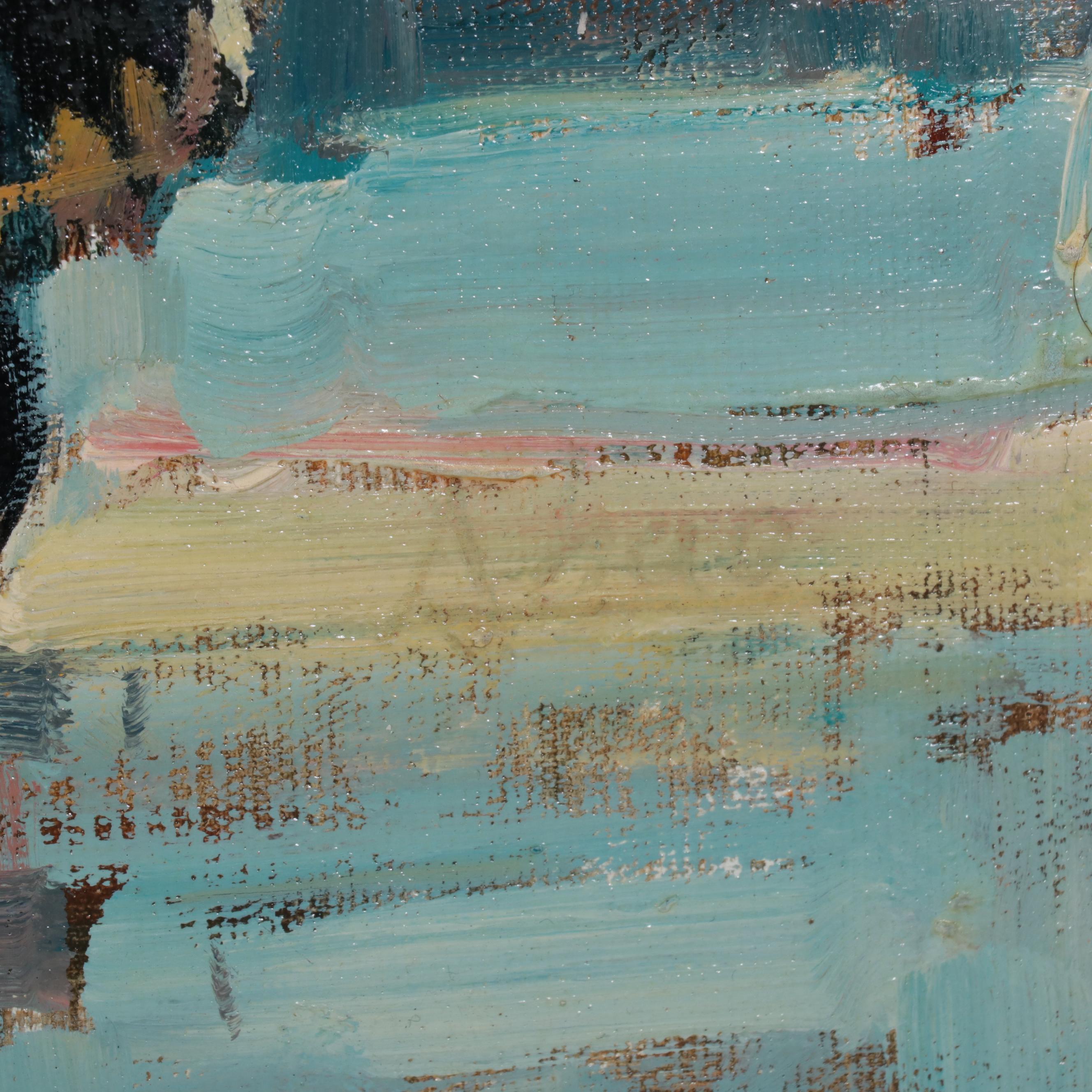 Oil Painting of City Scene, 21st Century