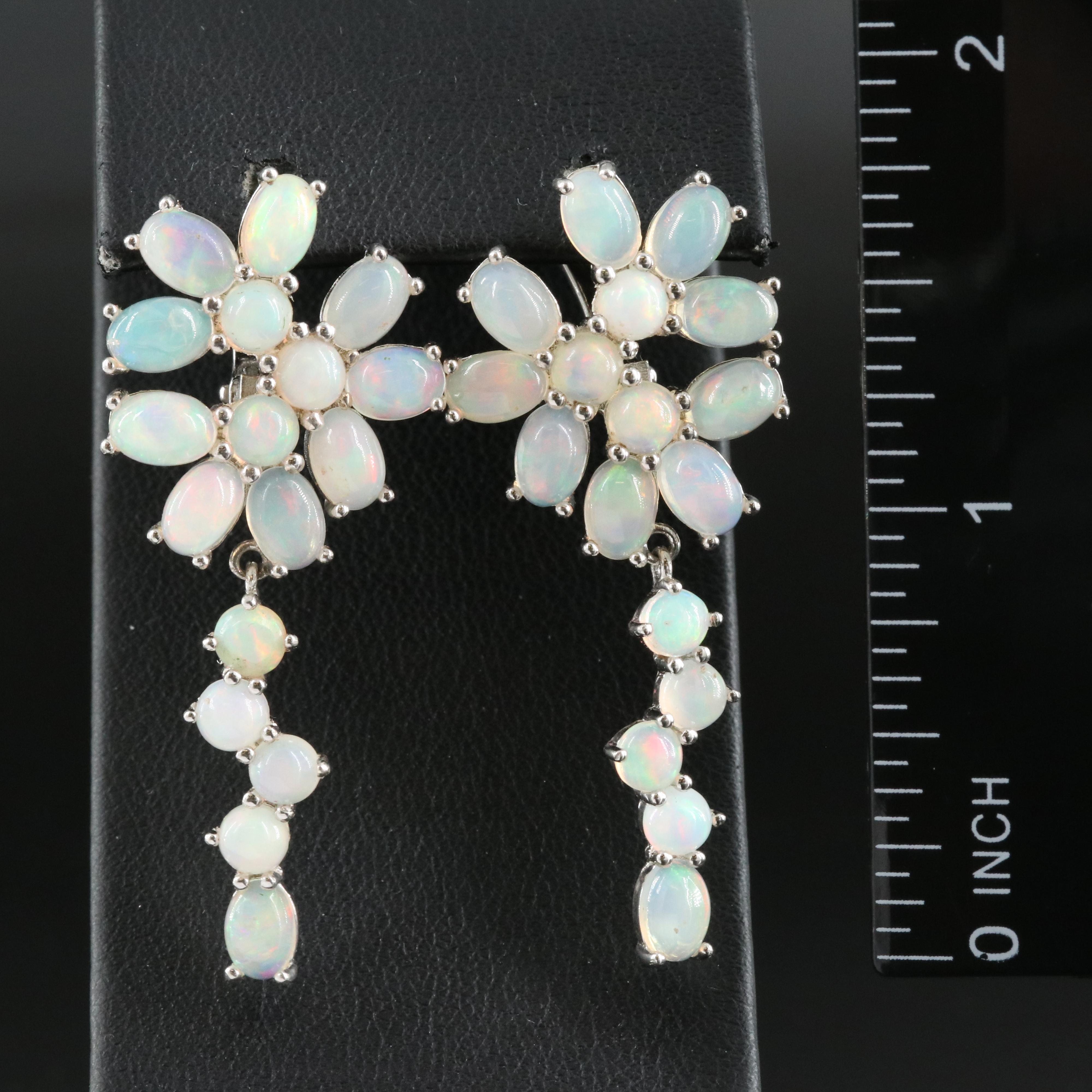 Sterling Opal Earrings