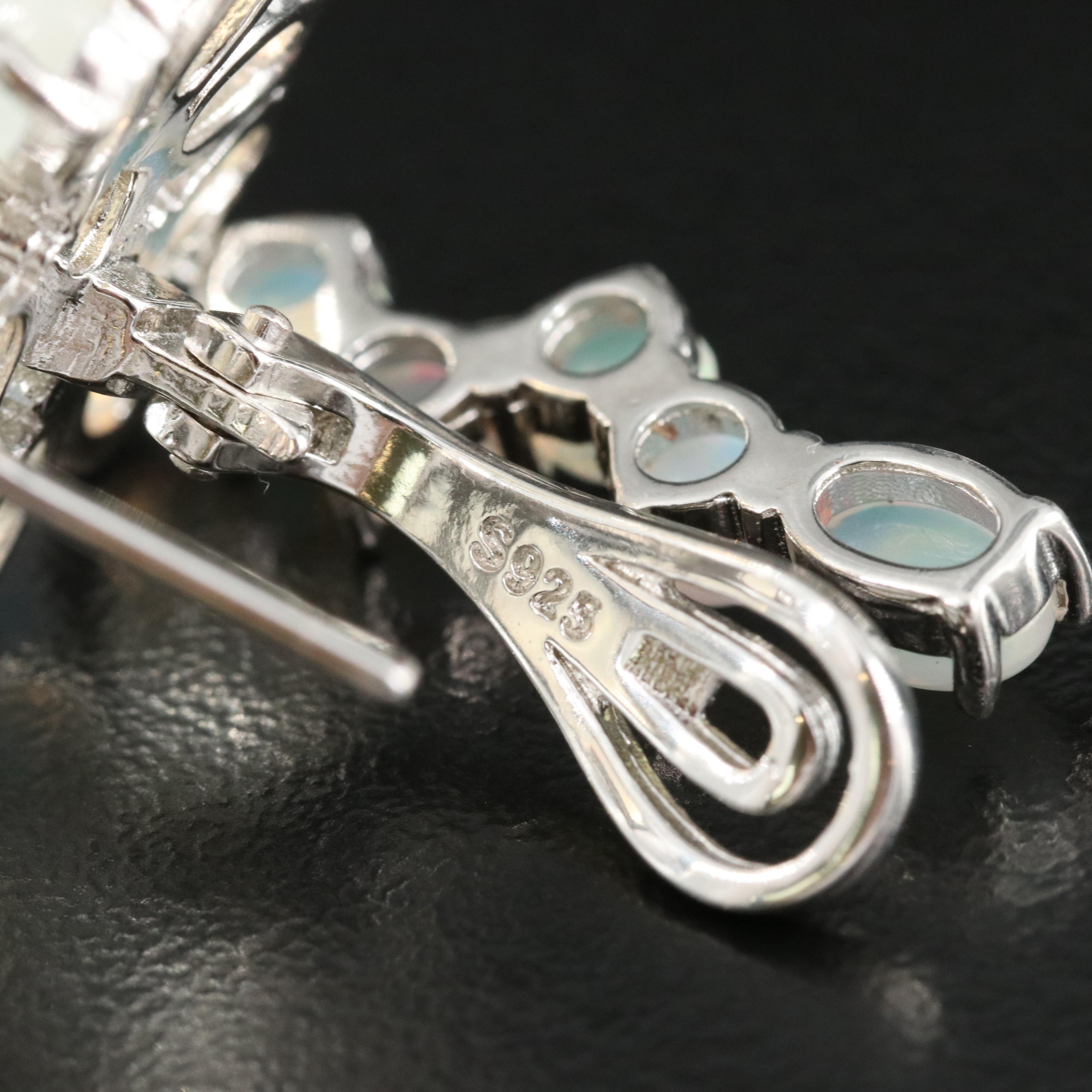 Sterling Opal Earrings