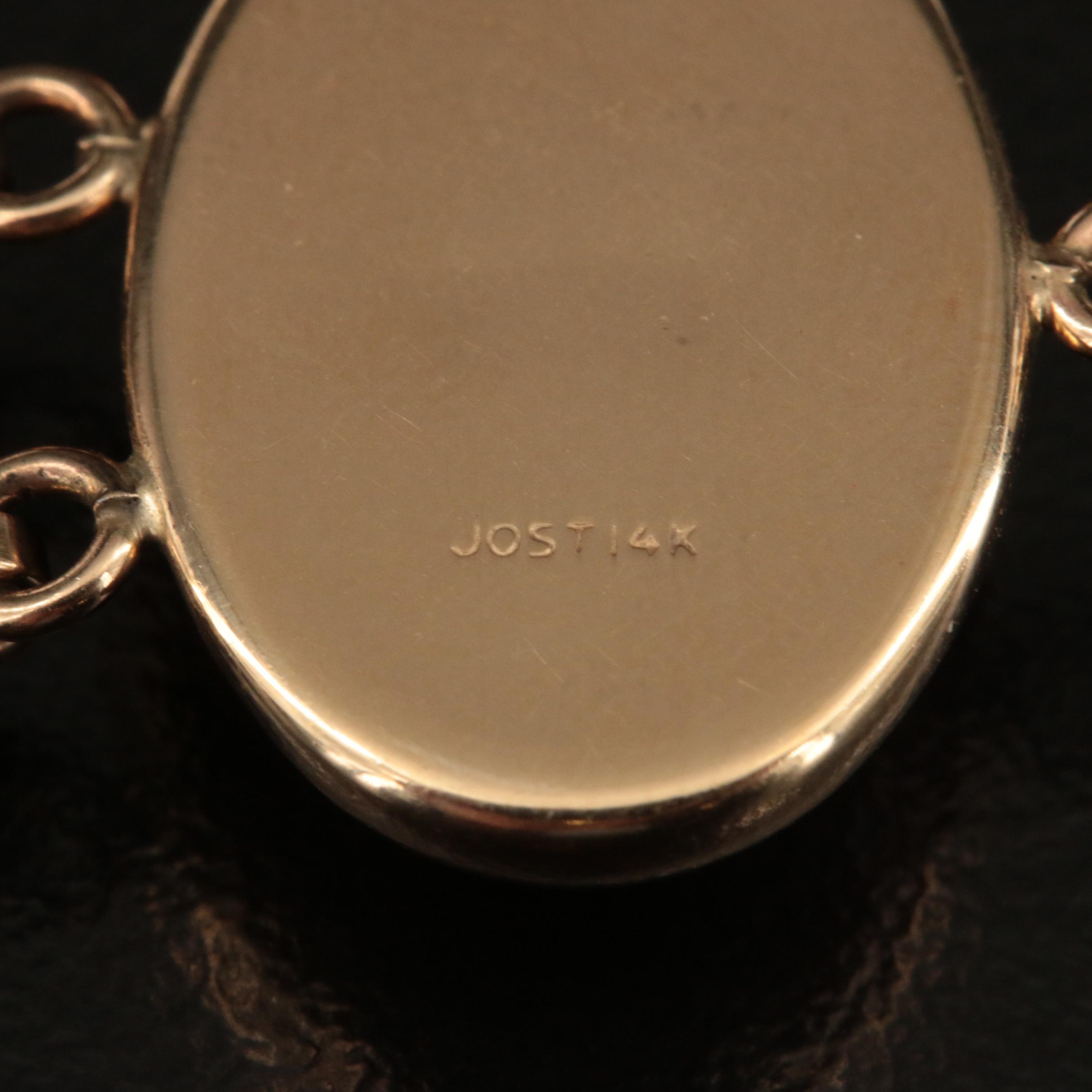 14K Scarab Bracelet Including Rhodonite, Lapis Lazuli and Blood Stone