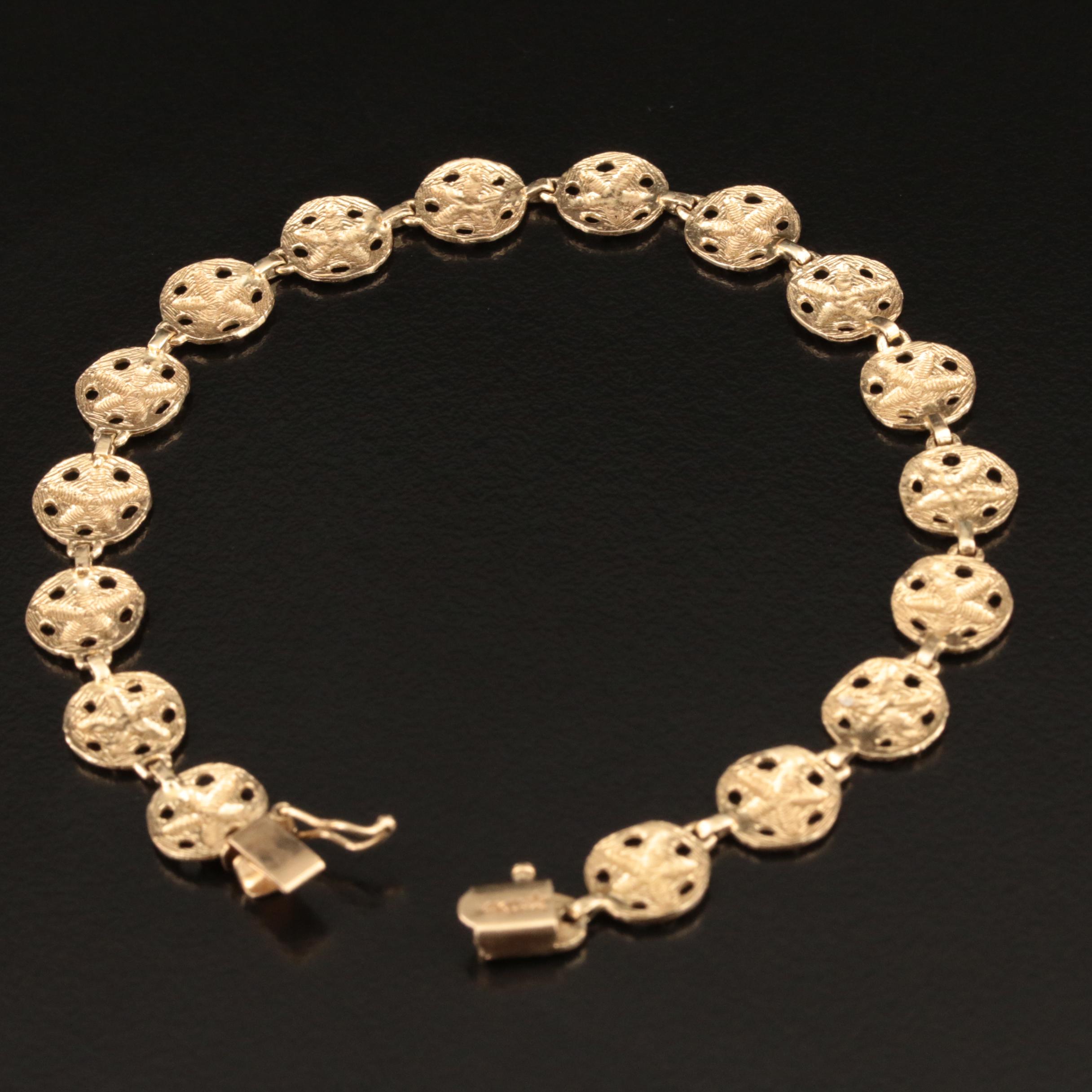 14K Sand Dollar Bracelet