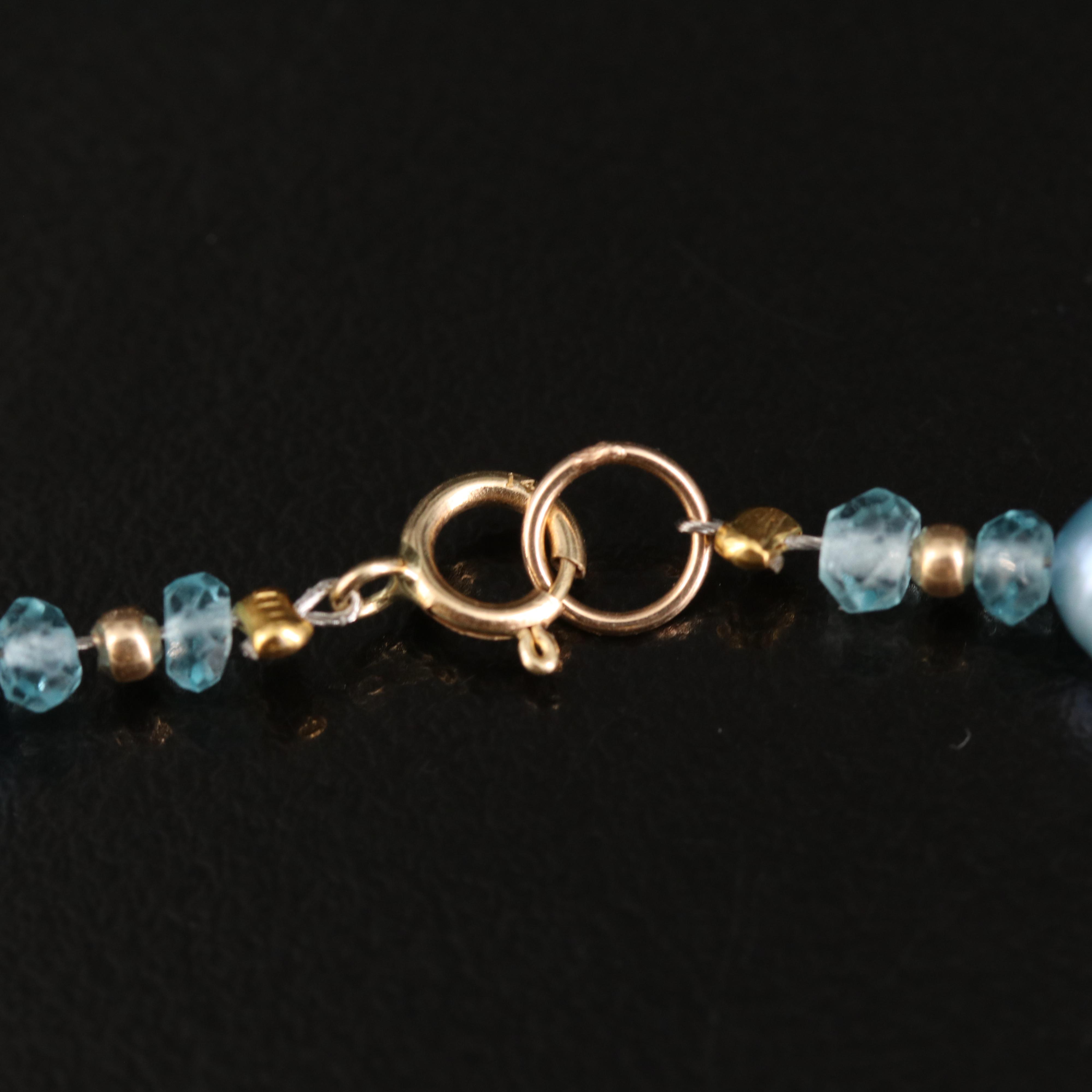 14K Pearl and Glass Necklace