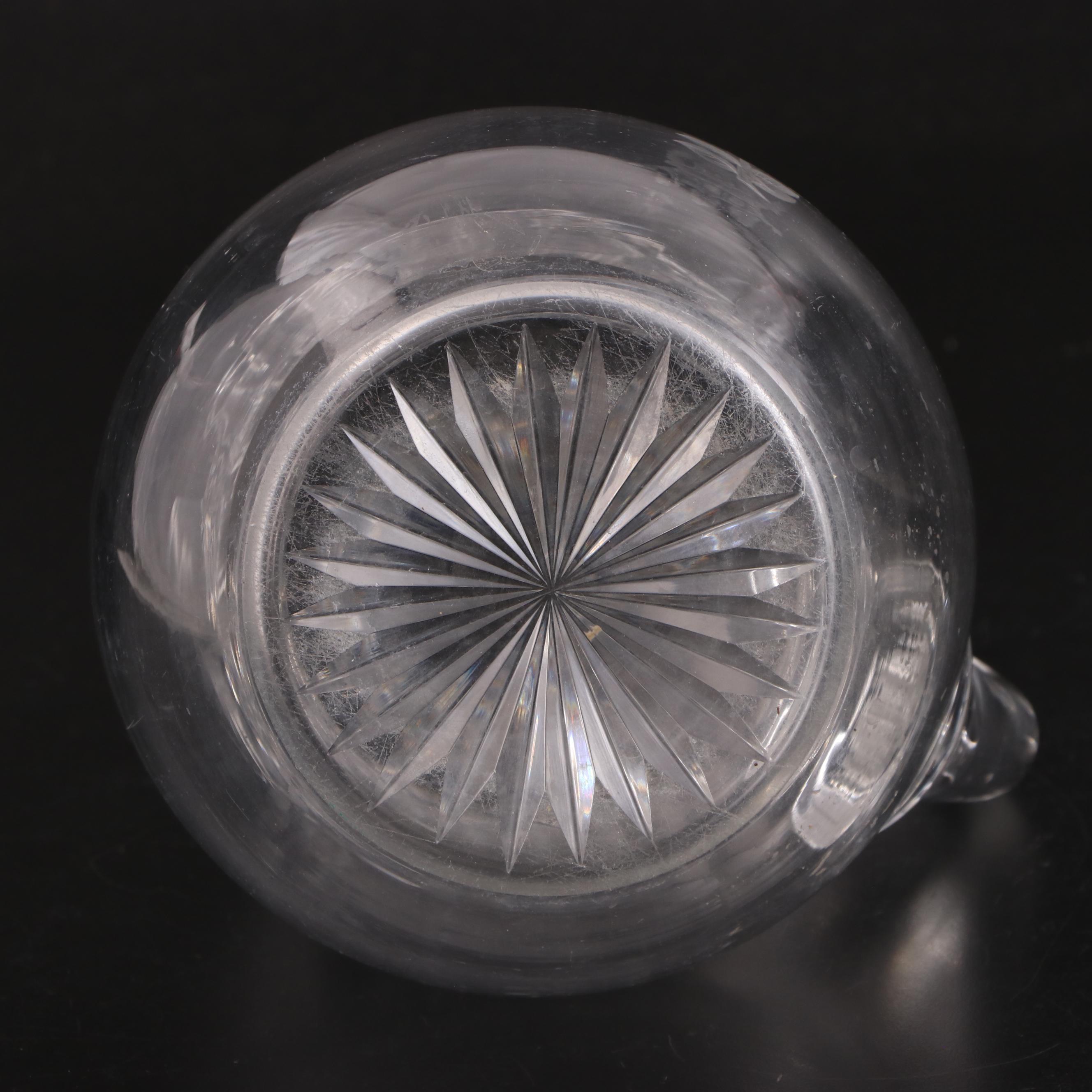 Royal Doulton and Other Etched and Engraved Stemware Glasses with Pitcher