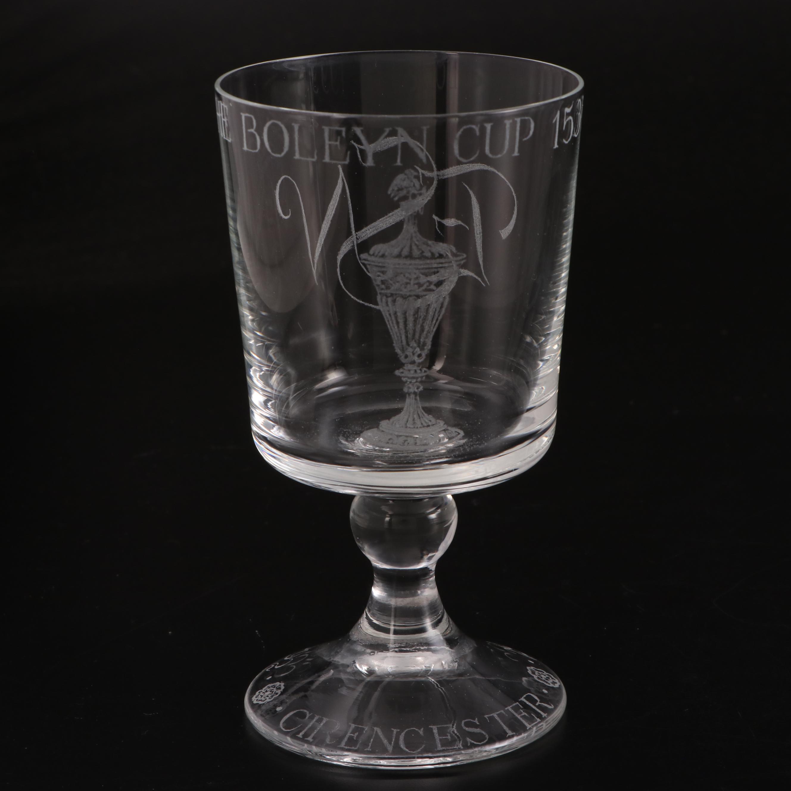 Royal Doulton and Other Etched and Engraved Stemware Glasses with Pitcher