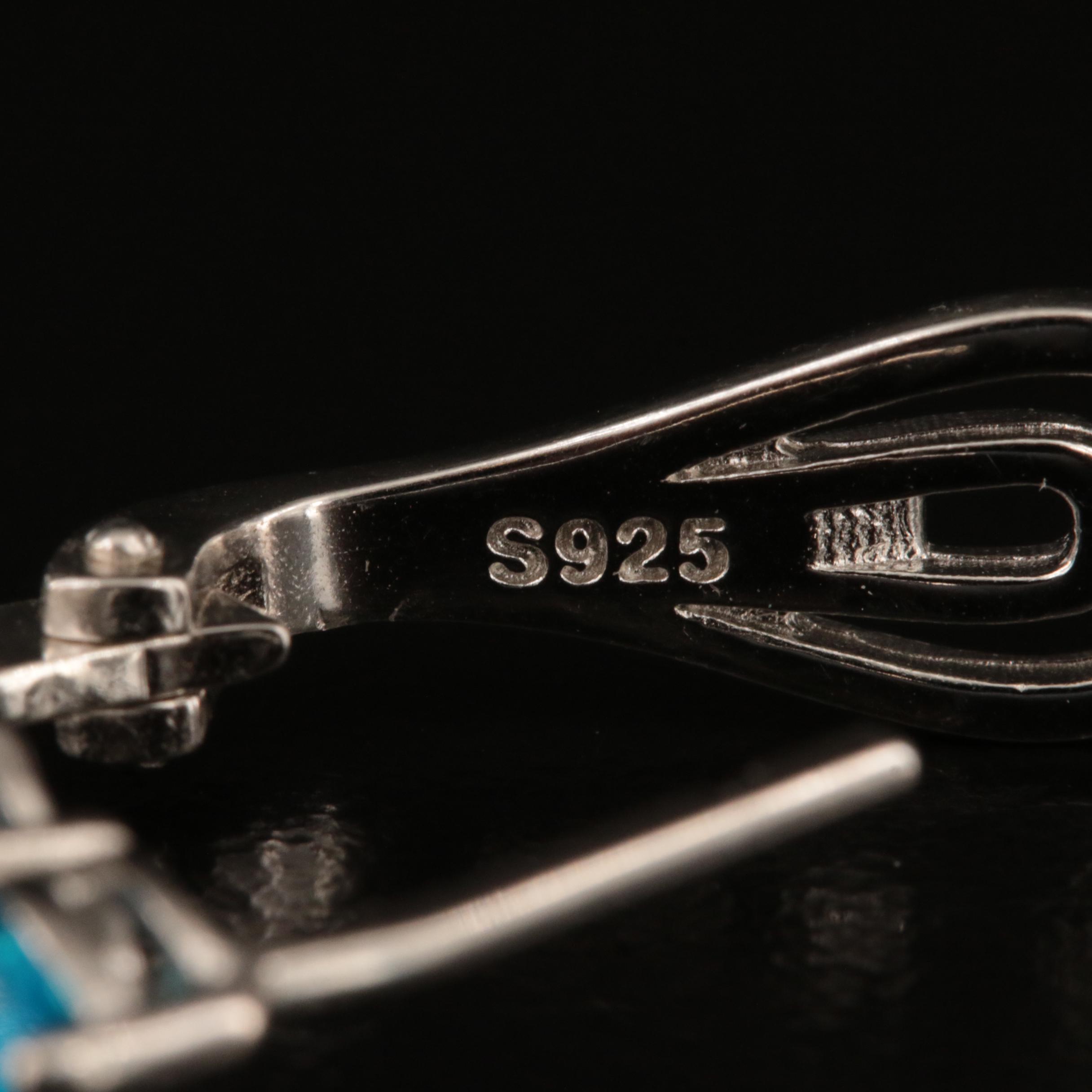 Sterling Apatite Earrings