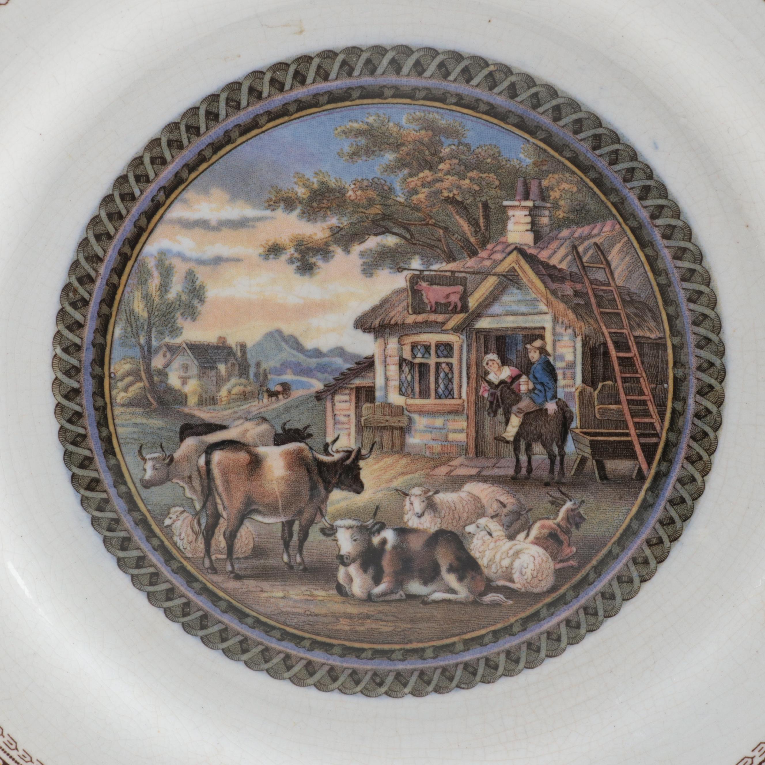 Prattware Earthenware Plates and Pots