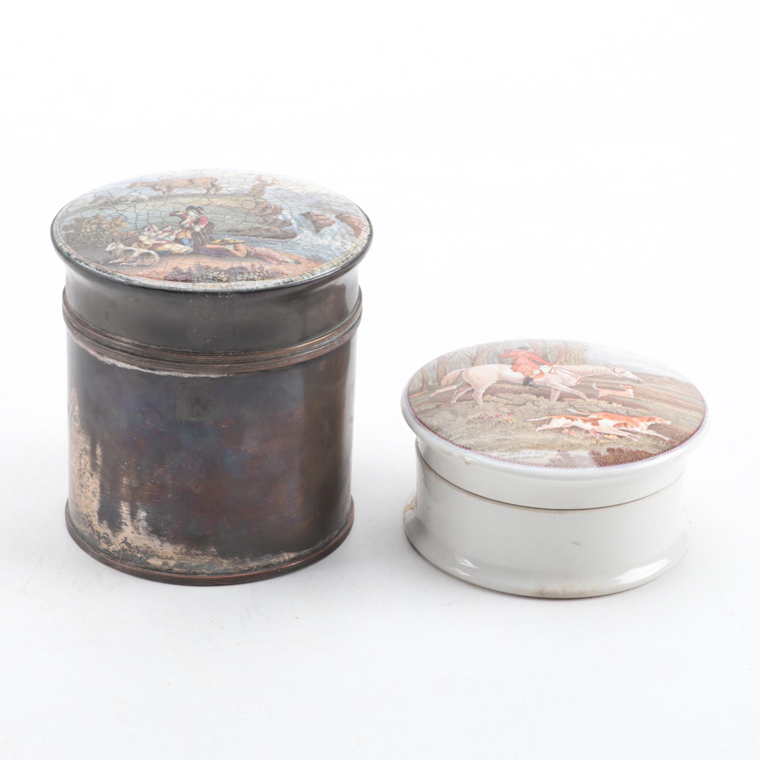 Prattware Earthenware Plates and Pots