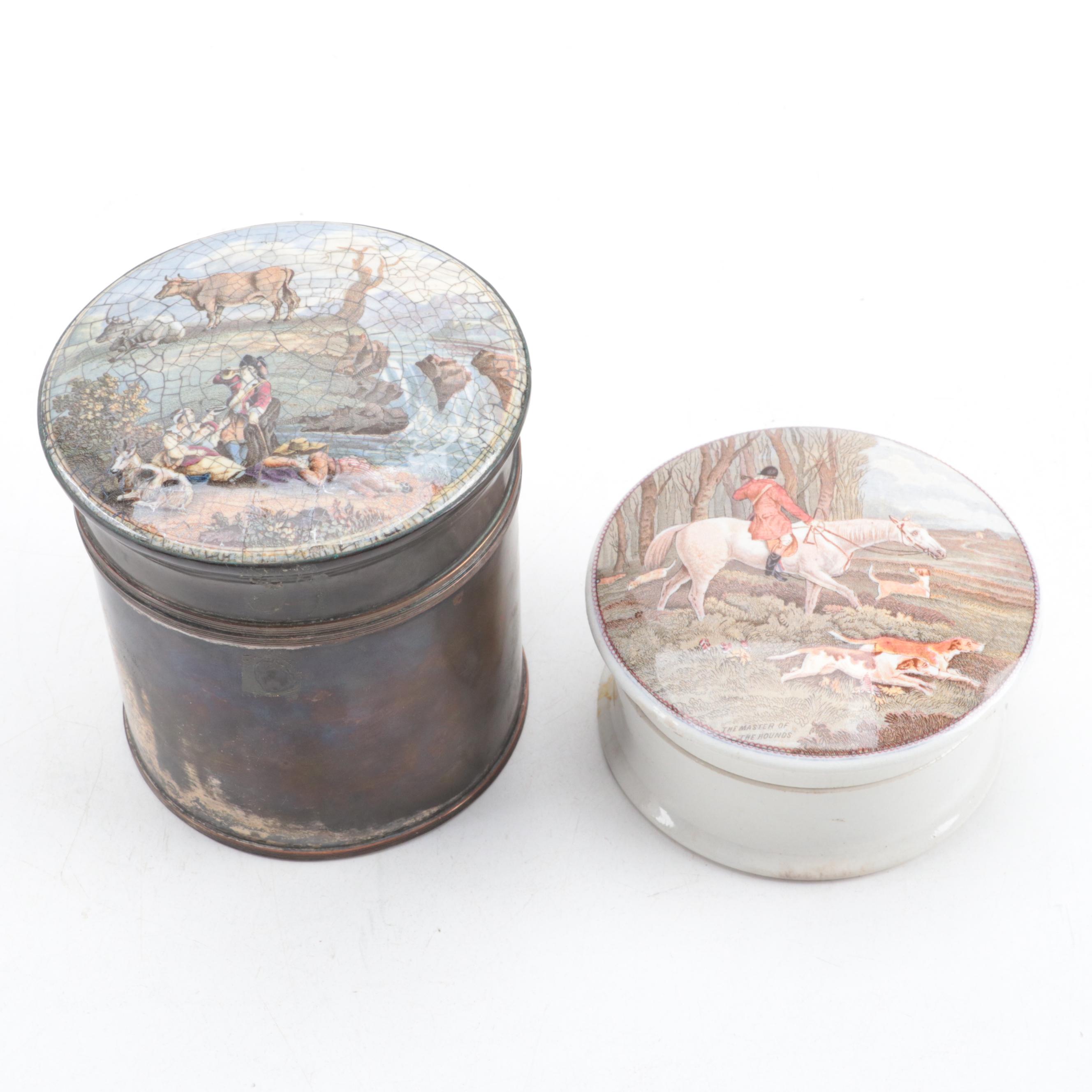 Prattware Earthenware Plates and Pots