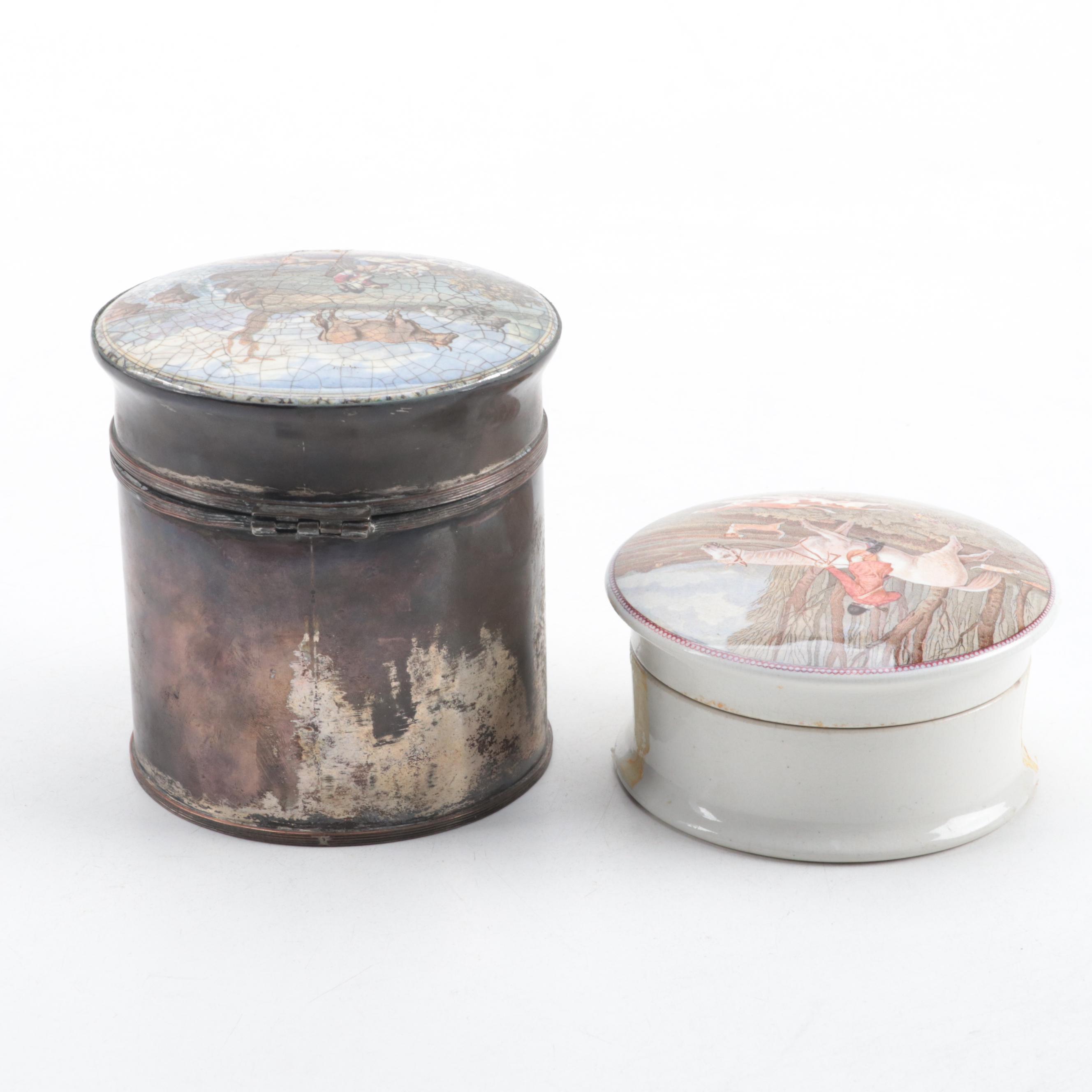 Prattware Earthenware Plates and Pots