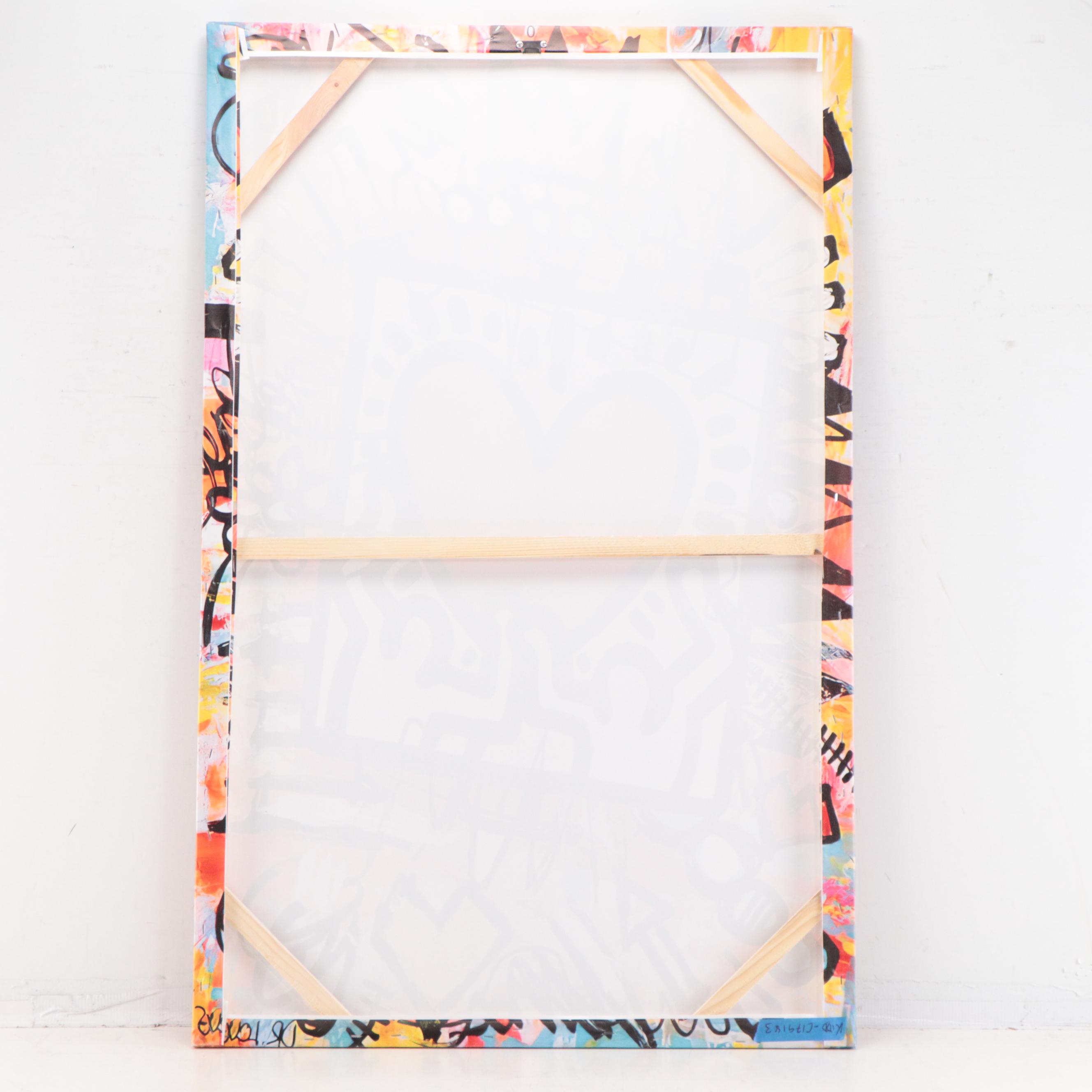 Graffiti Style Pop Art Giclée Featuring Image After Keith Haring