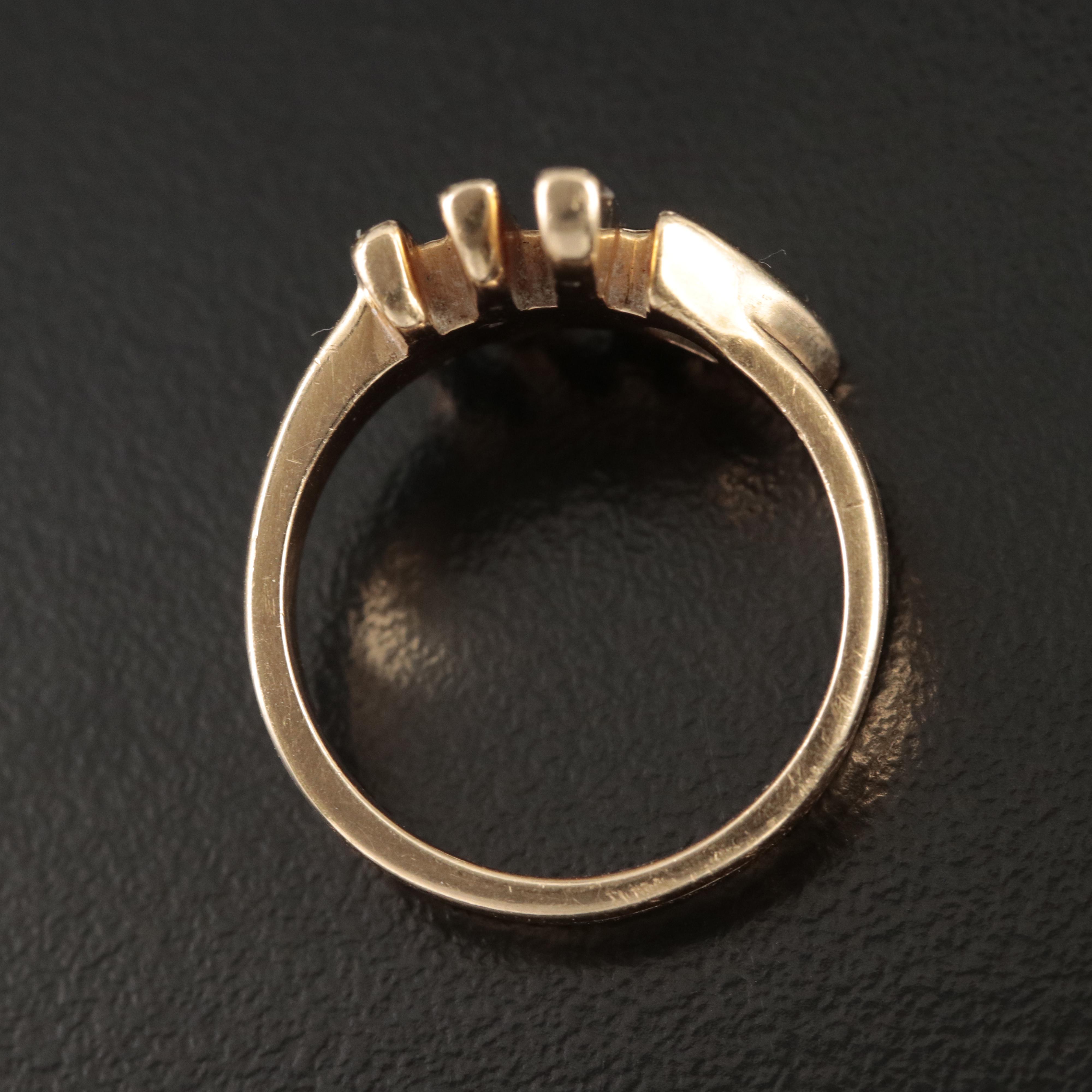 14K Diamond, Amethyst and Ruby Ring