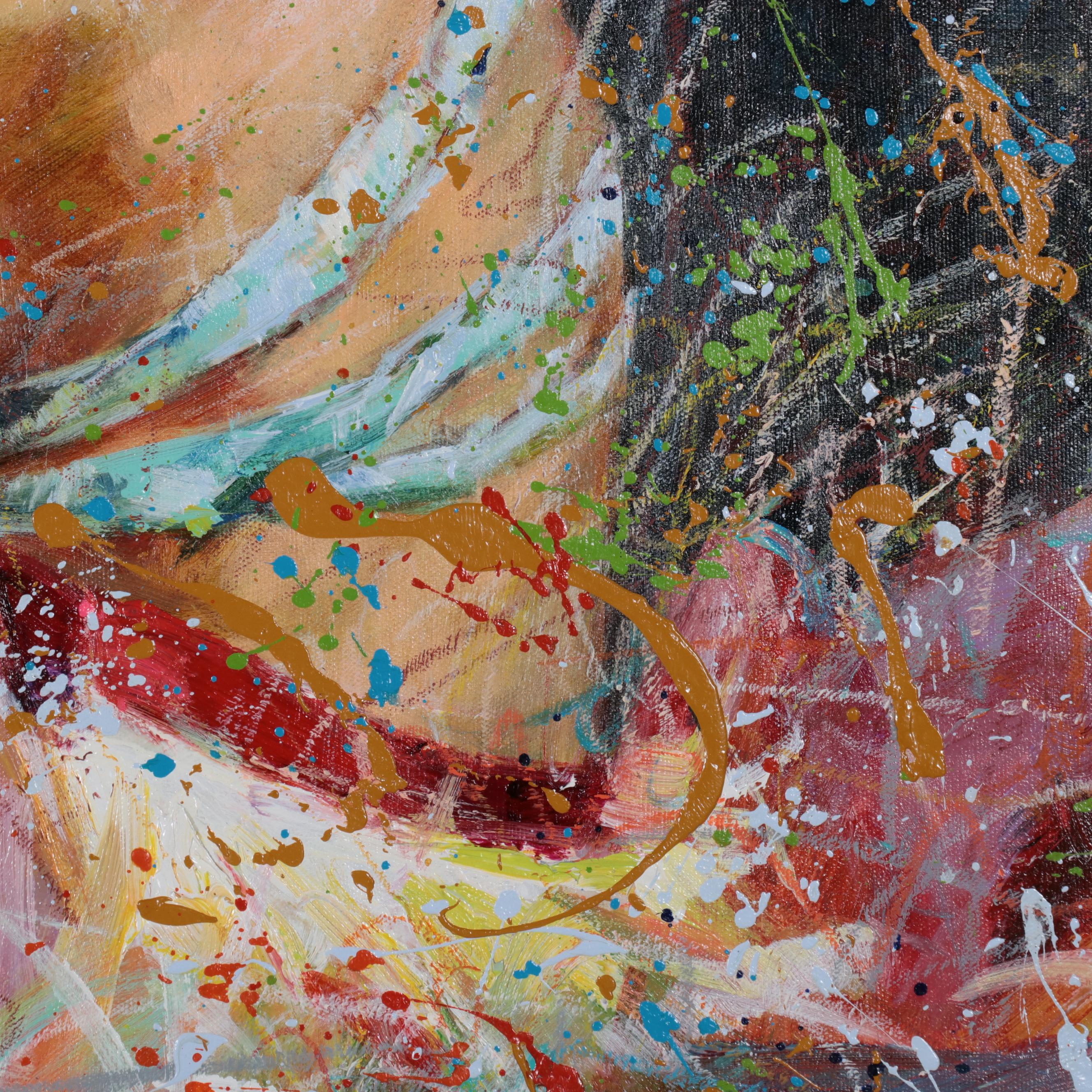 Sasha Expressionist Style Oil Painting of Figure