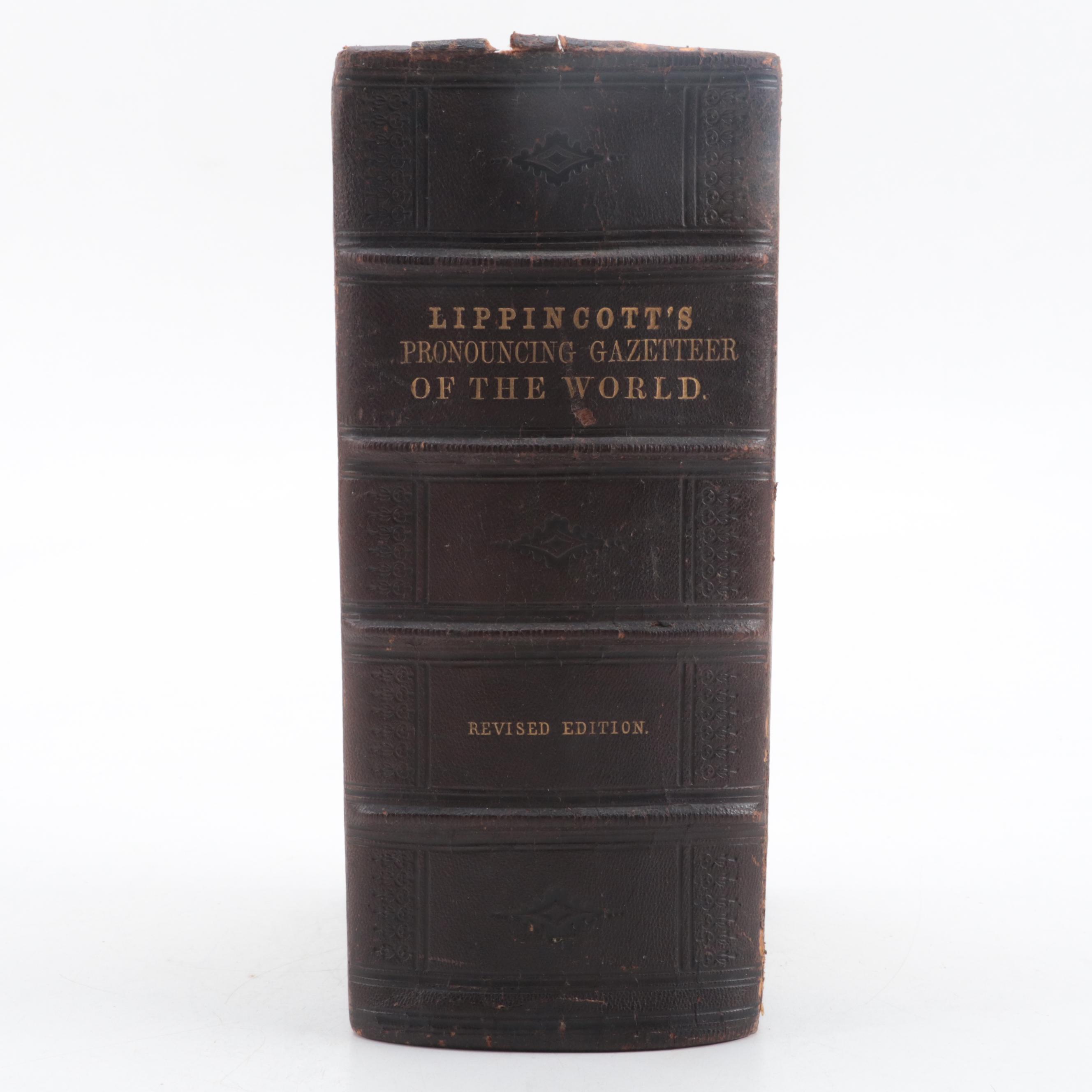 Revised Edition "Lippincott's Pronouncing Gazetteer of the World," 1866