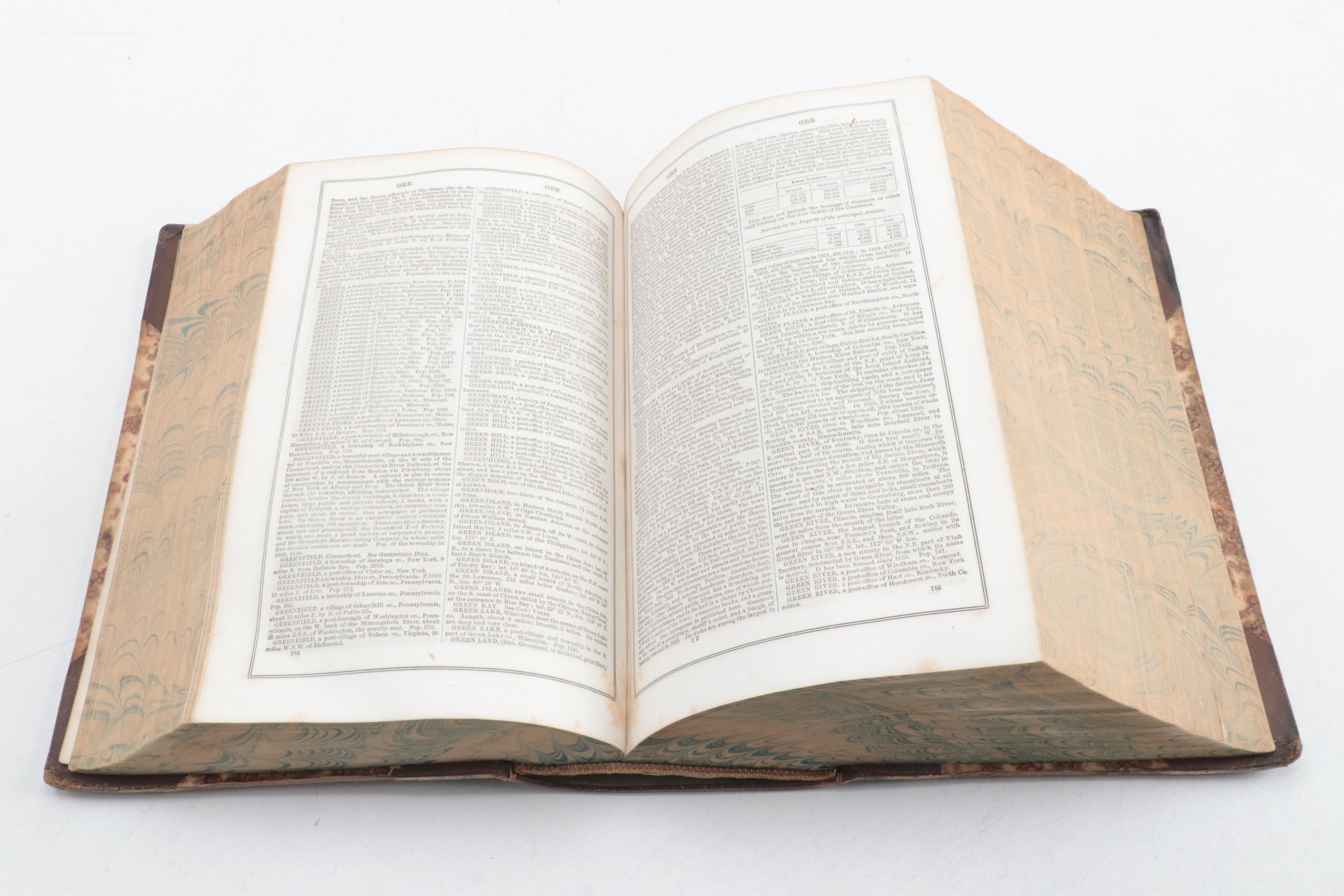 Revised Edition "Lippincott's Pronouncing Gazetteer of the World," 1866