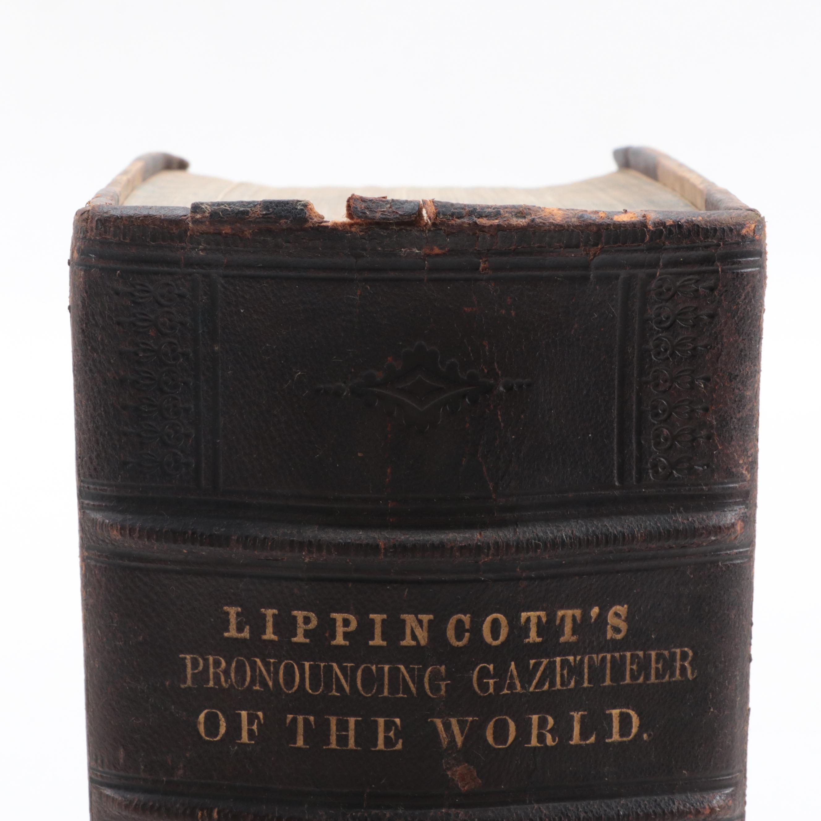Revised Edition "Lippincott's Pronouncing Gazetteer of the World," 1866