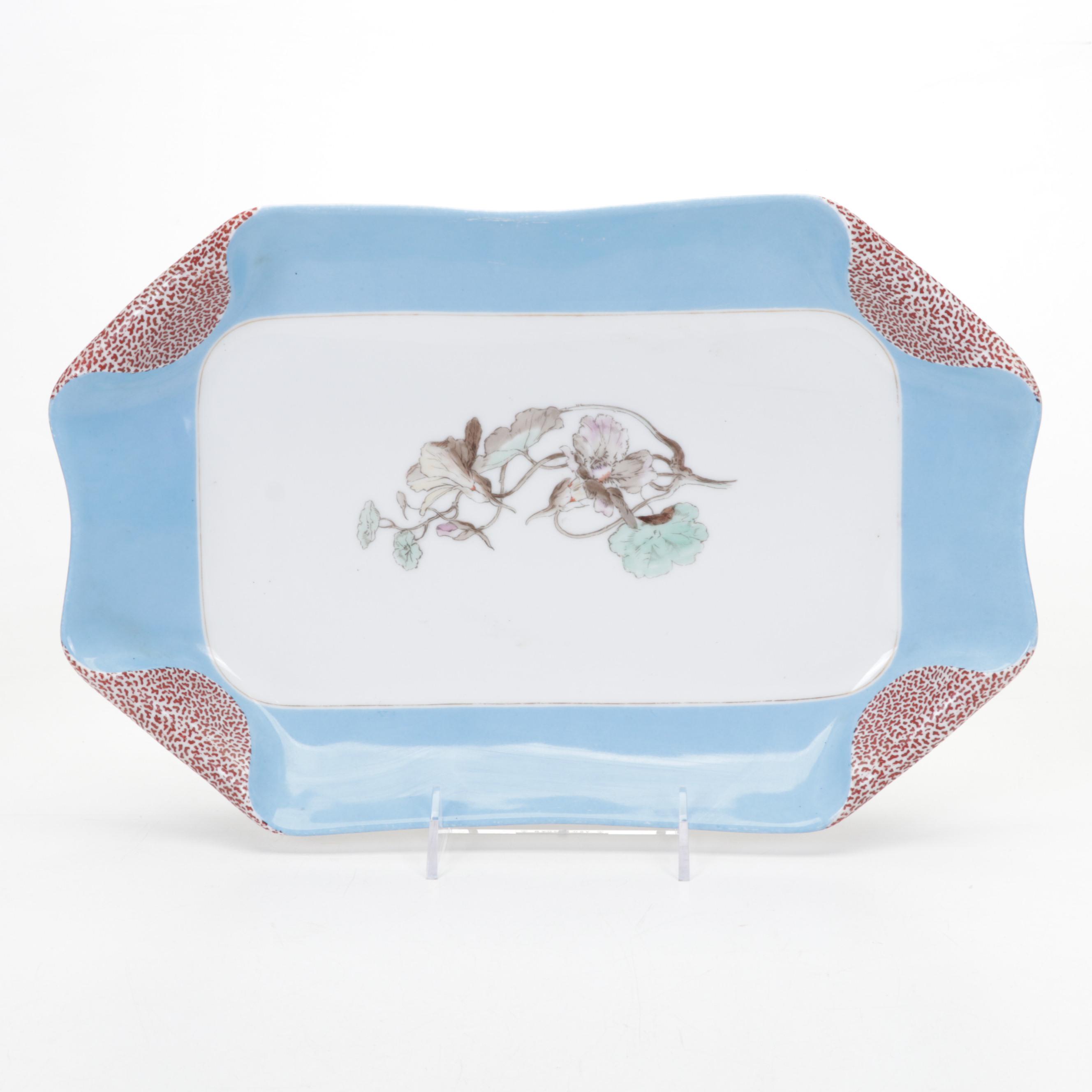 Haviland & Co. Limoges Hand-Painted Wildflower Dessert Plates and Serving Dish