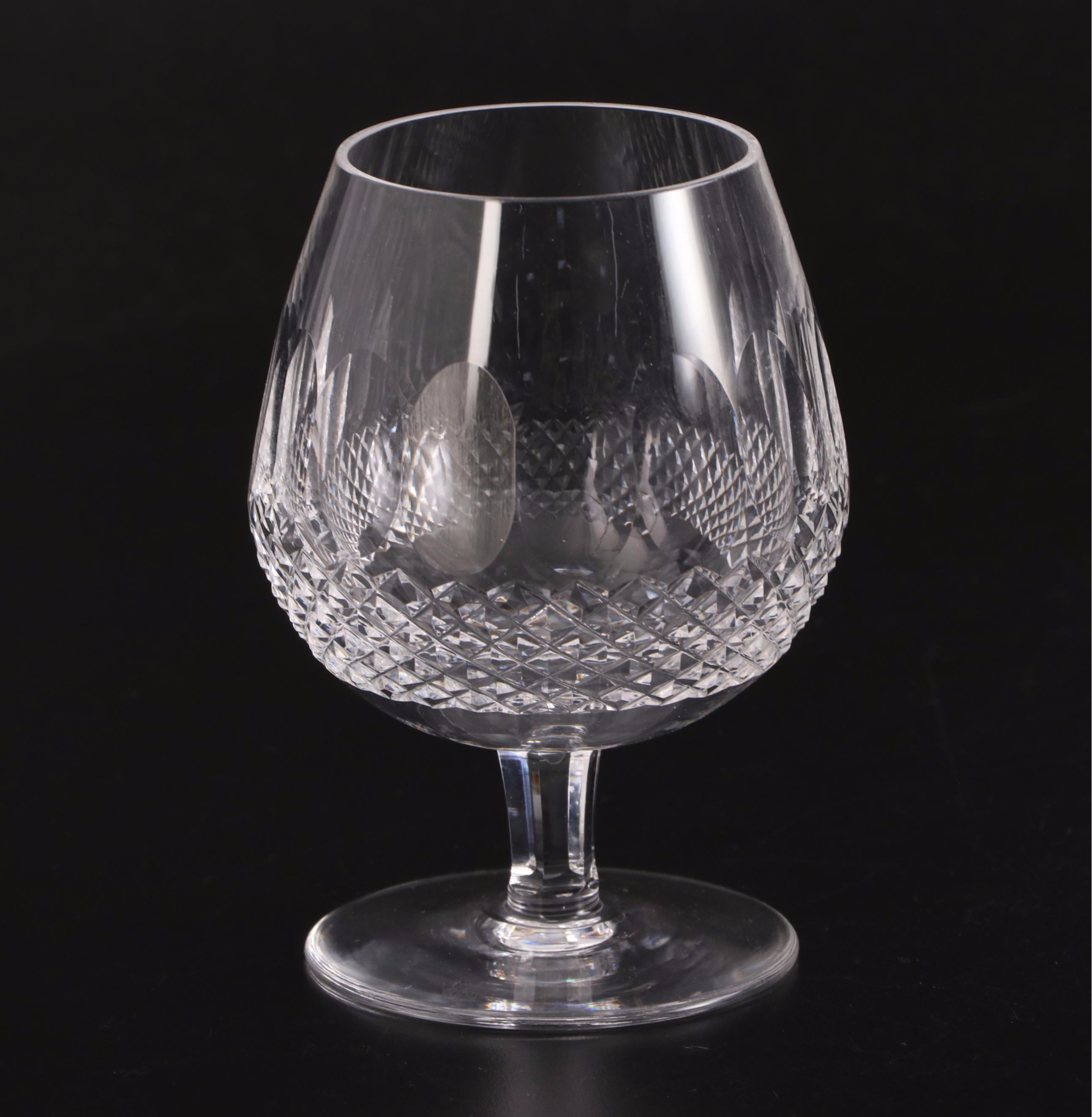 Waterford "Colleen Tall Stem" Cut Crystal Brandy Snifters