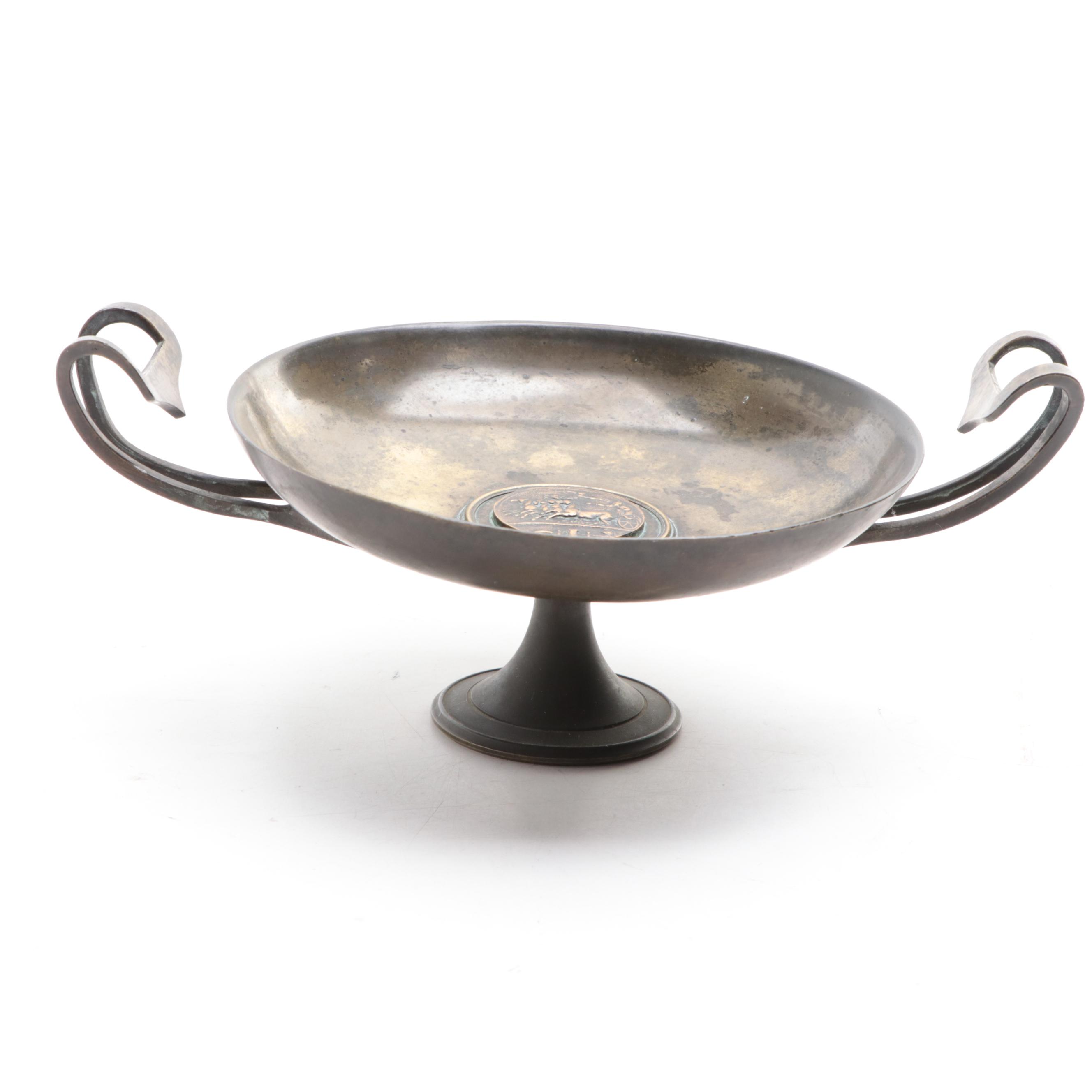 Greek Style Bronze Kylix and a Tazza, 19th Century