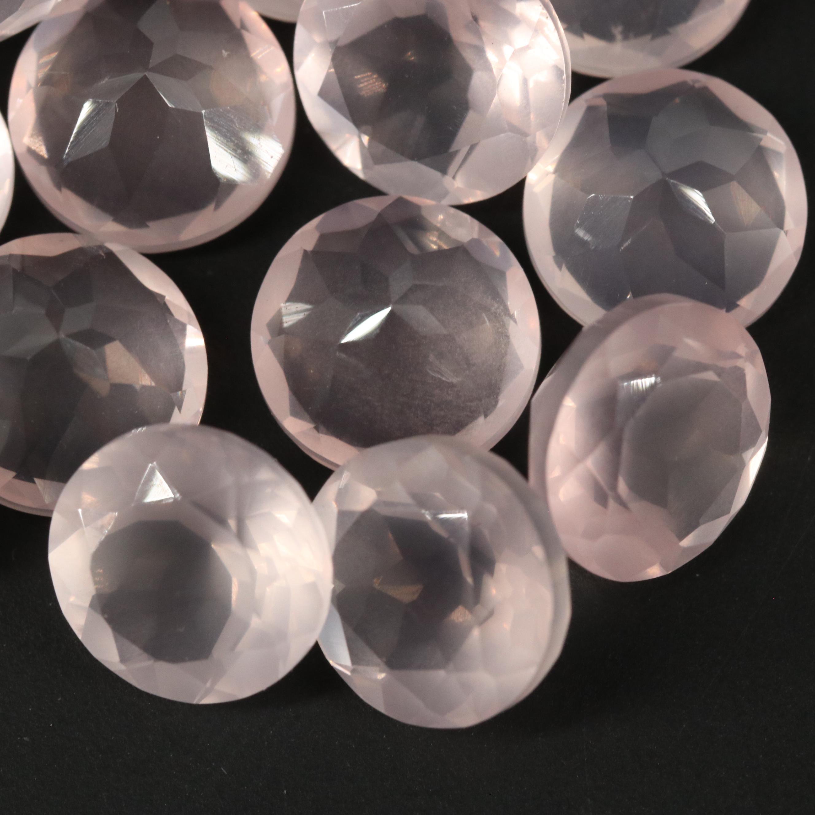 Loose 25 CTW Rose Quartz