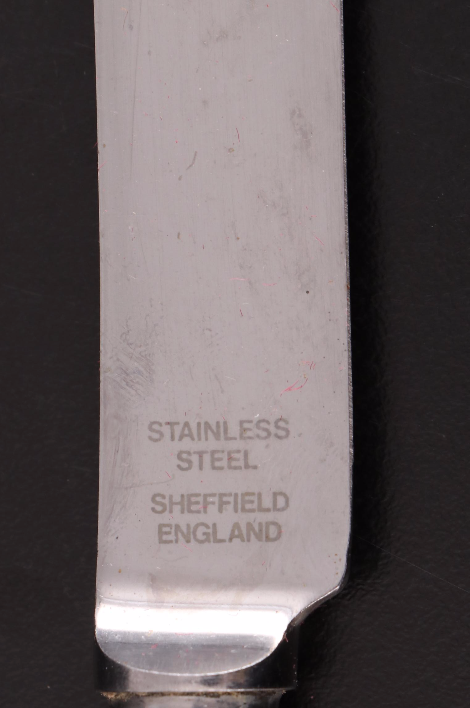 Sheffield Silver Plate and Stainless Steel Dinner and Salad Knives